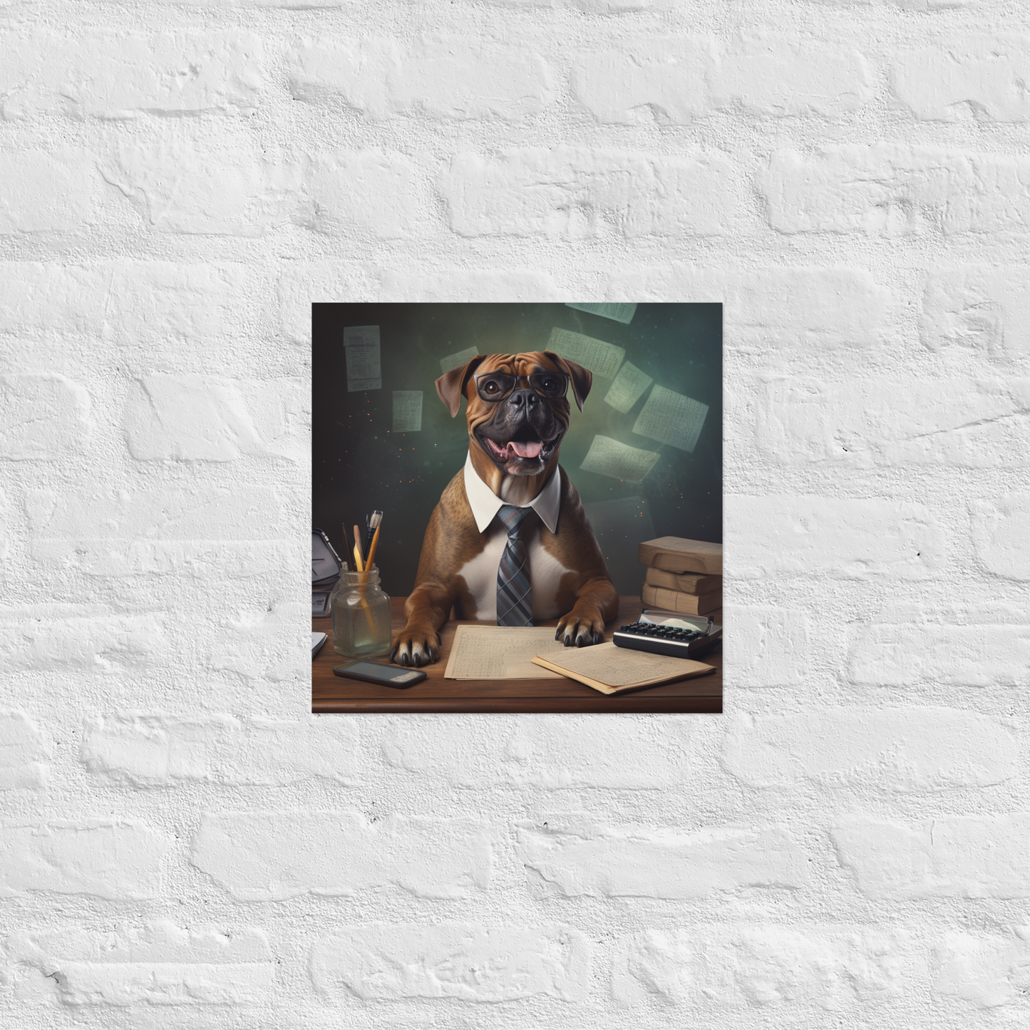 Boxer Accountant Poster