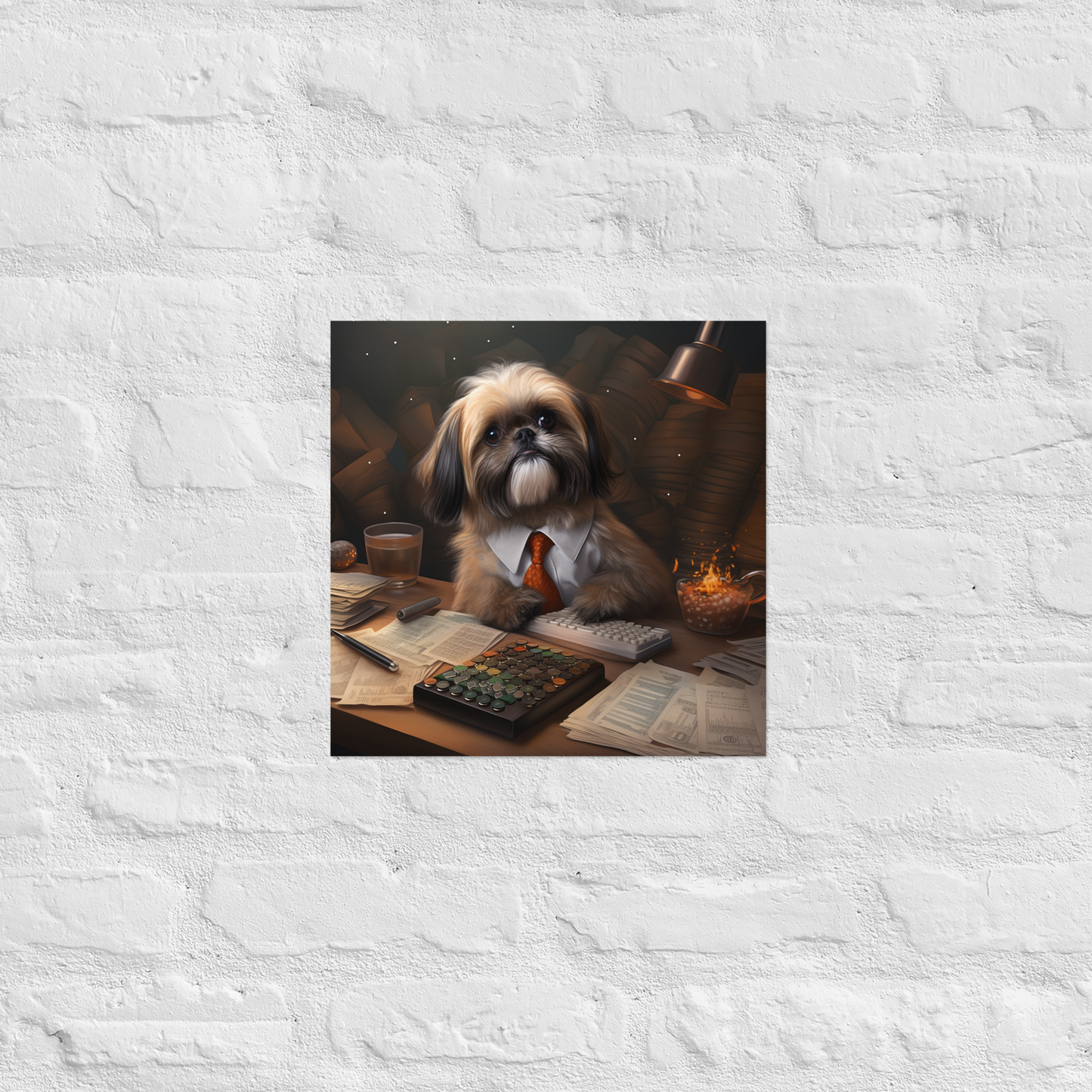 Shih Tzu Accountant Poster