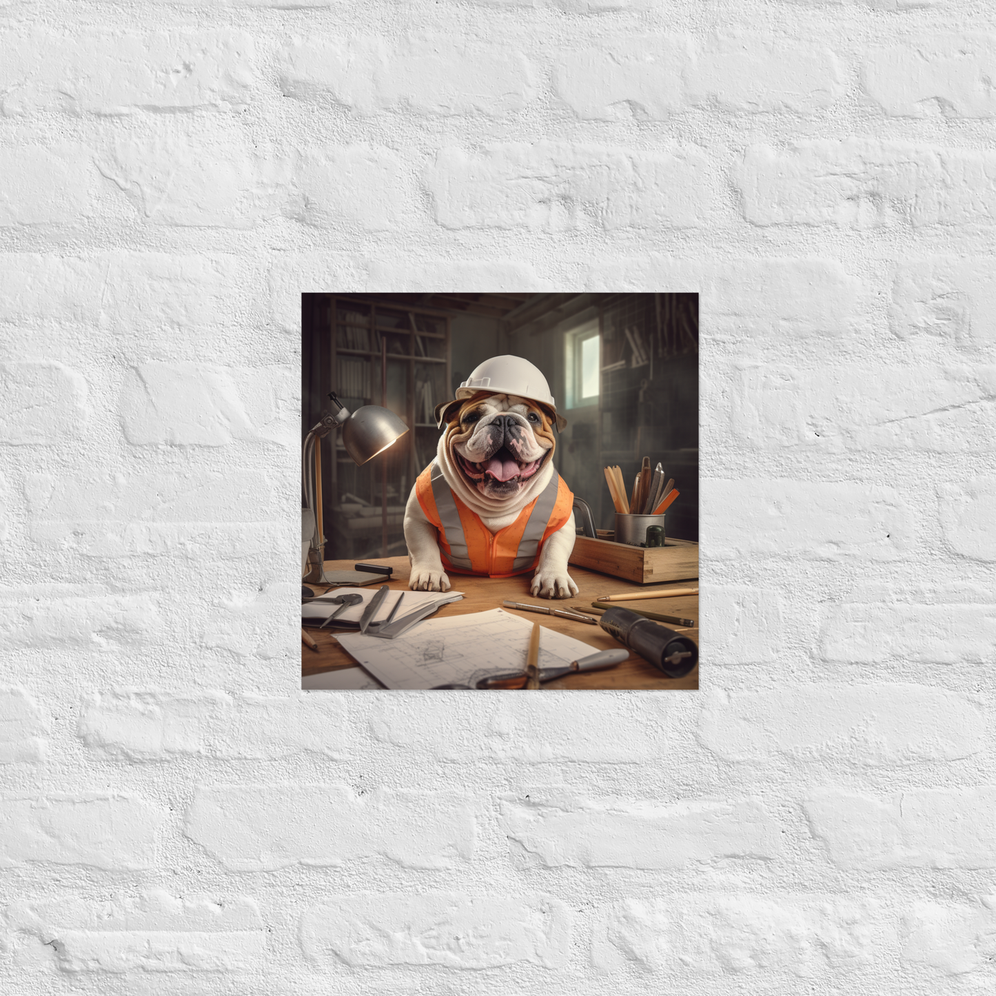 Bulldog Architect Poster