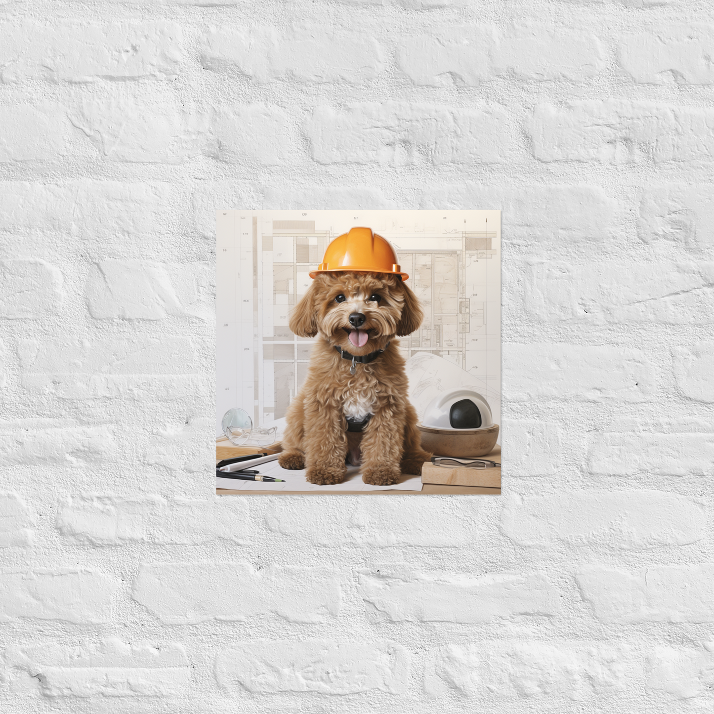 Poodle Architect Poster