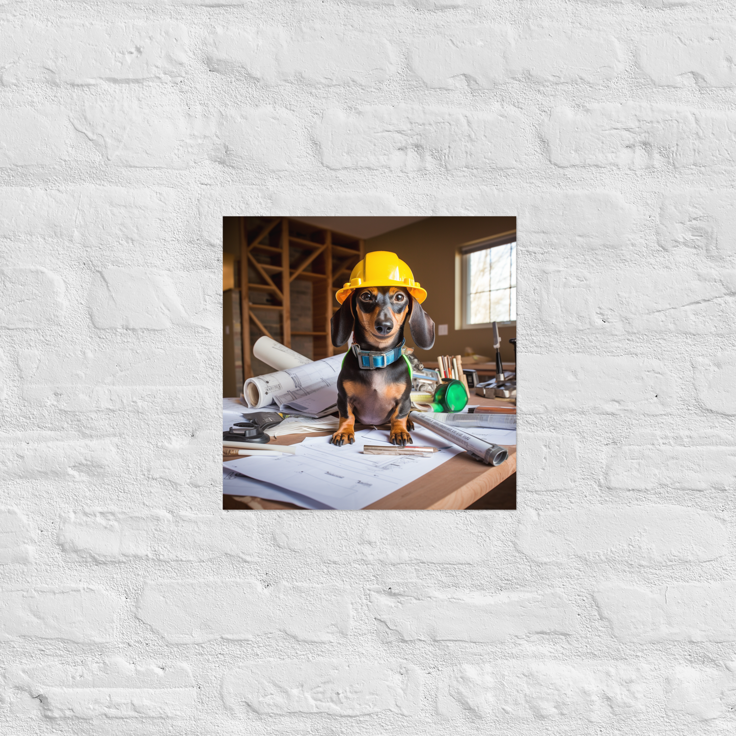 Dachshund Architect Poster