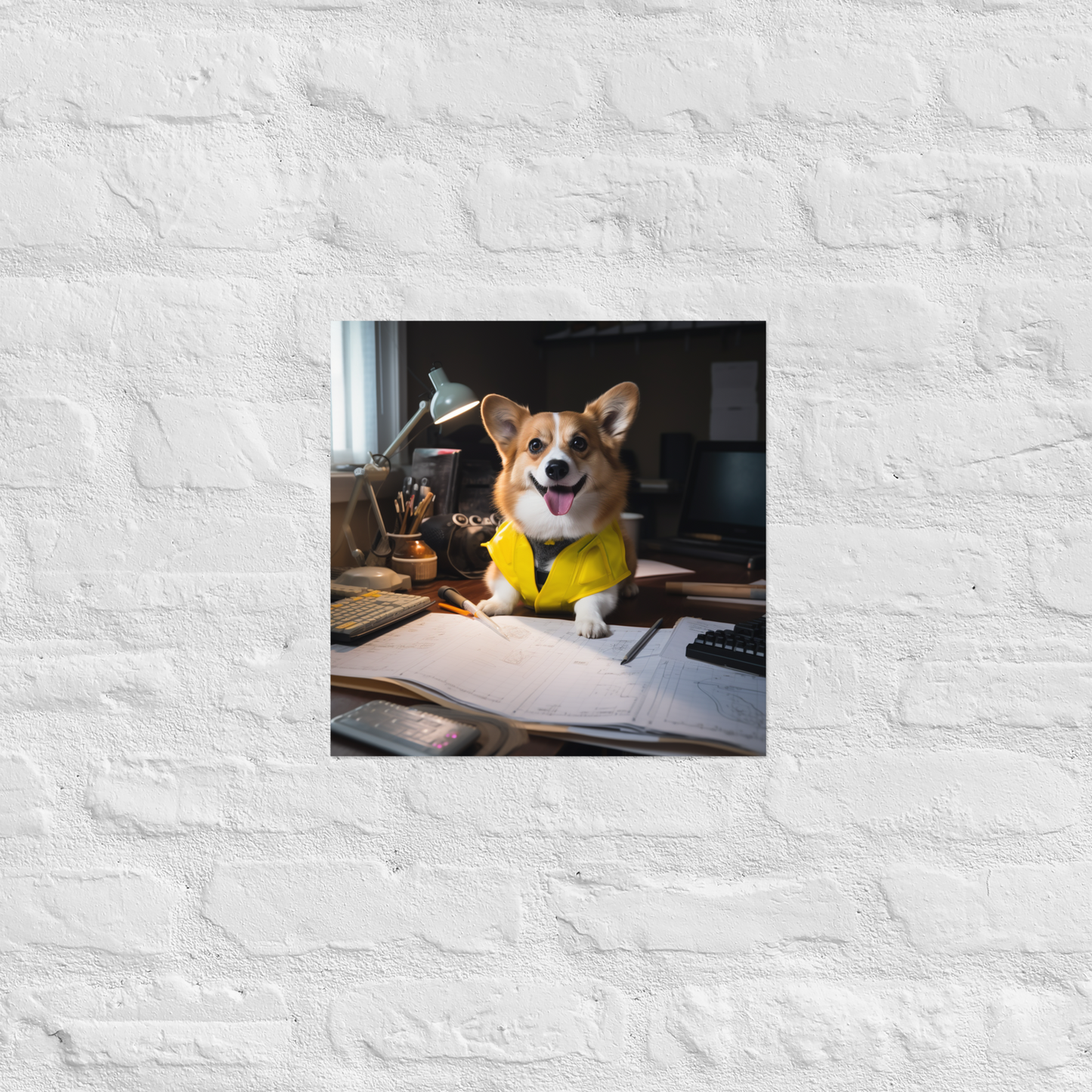 Pembroke Welsh Corgi Architect Poster