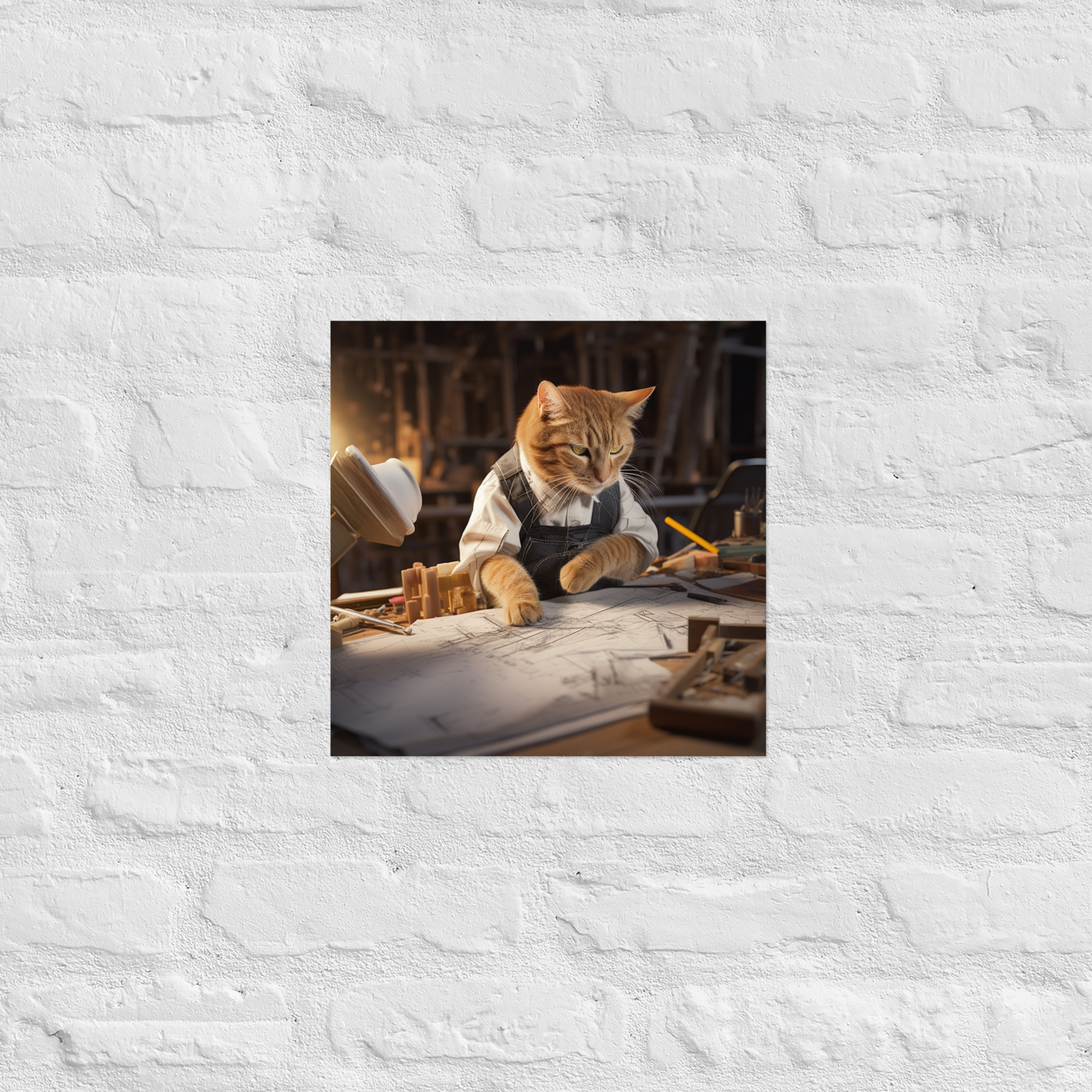 Domestic Shorthair Architect Poster