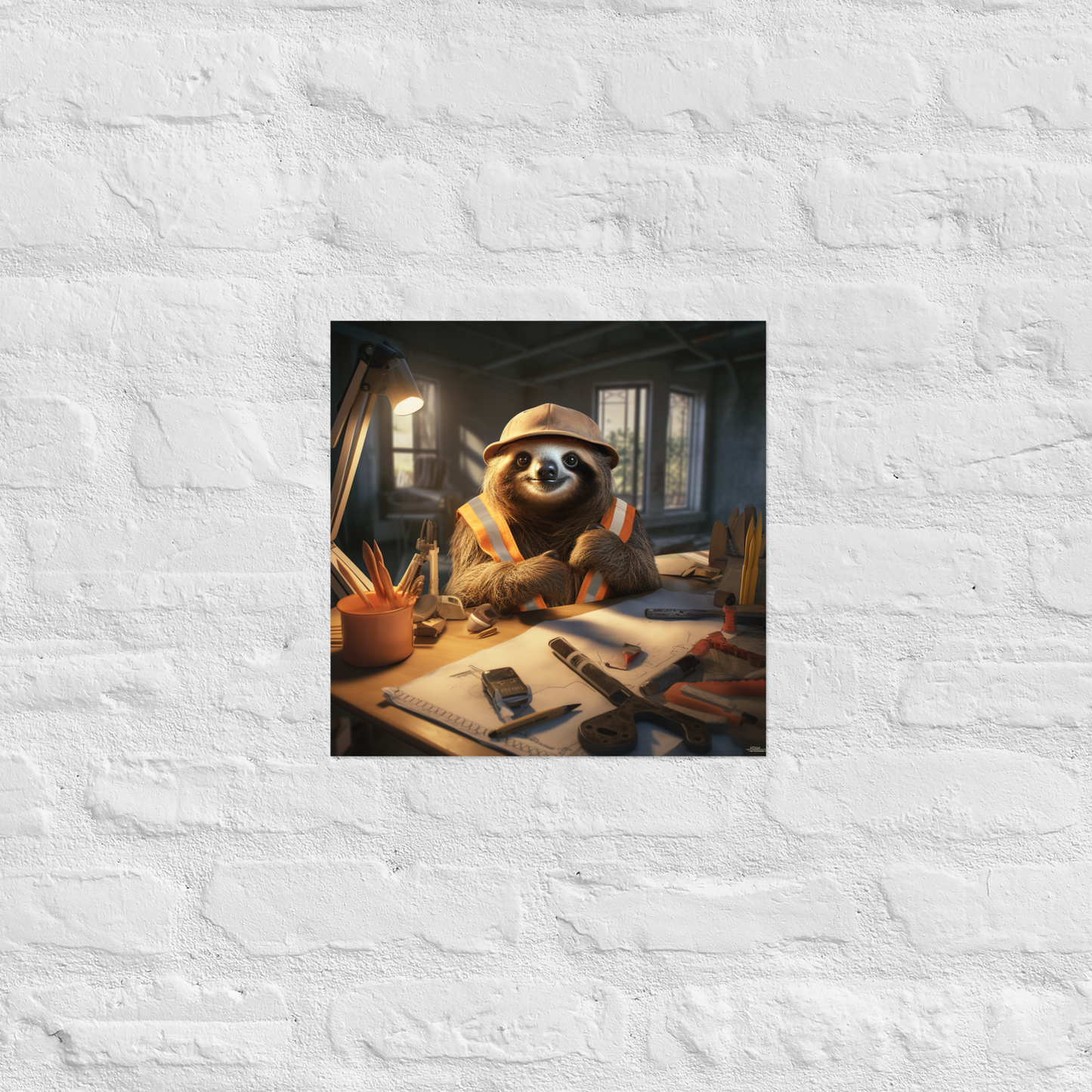 Sloth Architect Poster