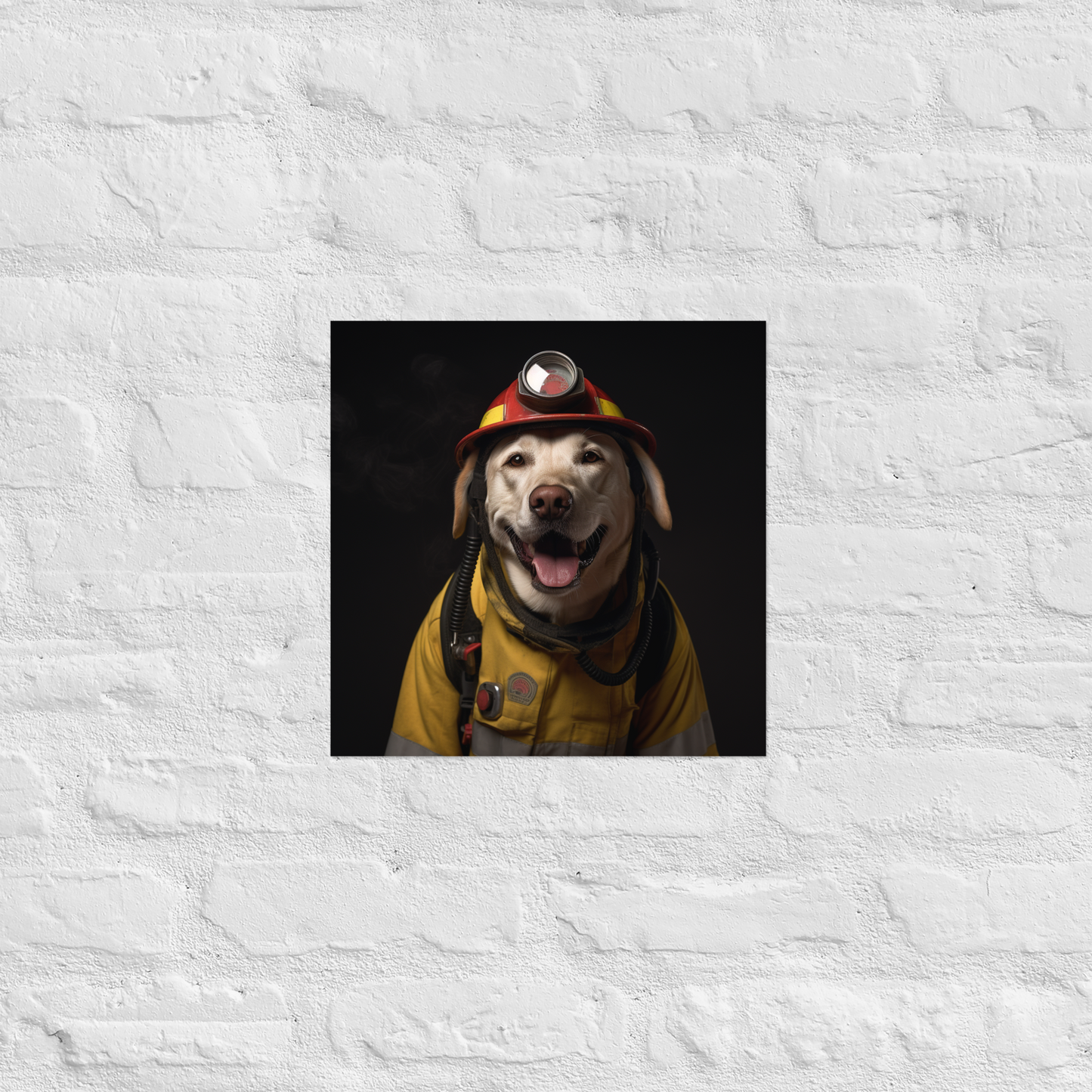 Labrador Retriever Firefighter Poster