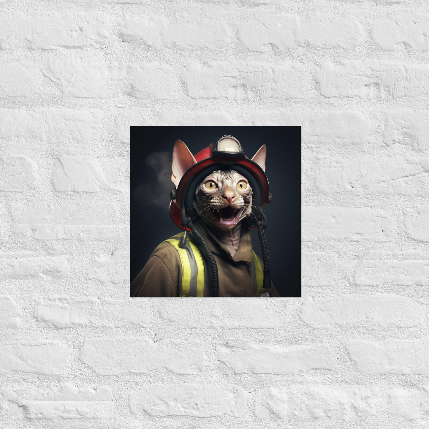 Sphynx Firefighter Poster