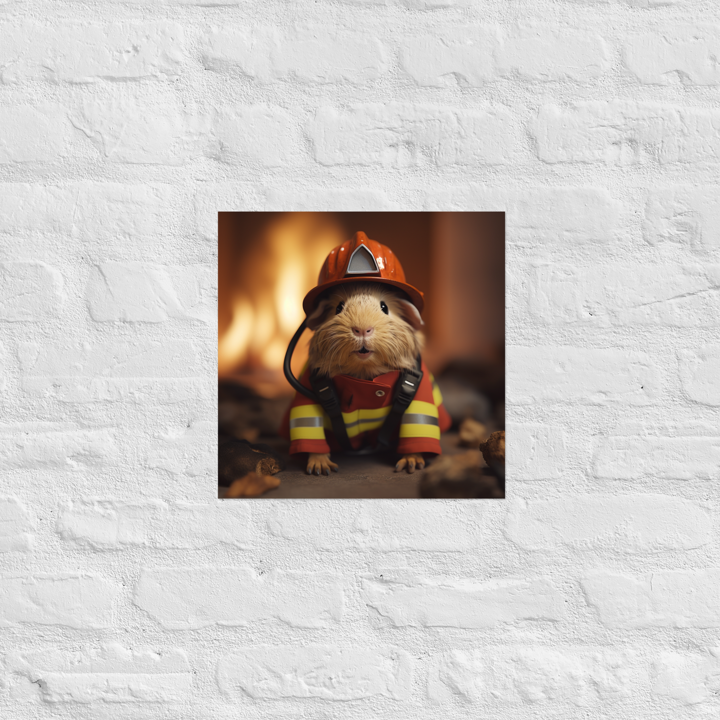 Guinea Pigs Firefighter Poster