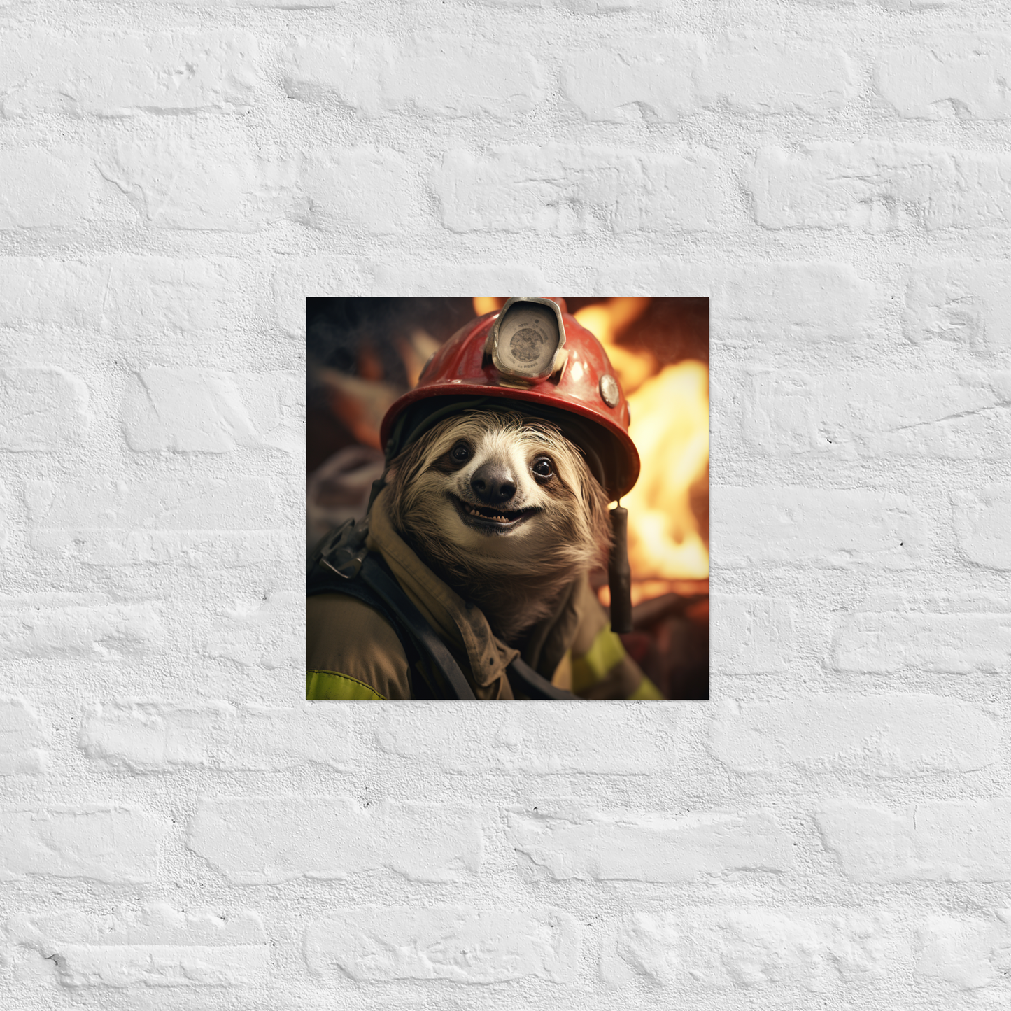 Sloth Firefighter Poster