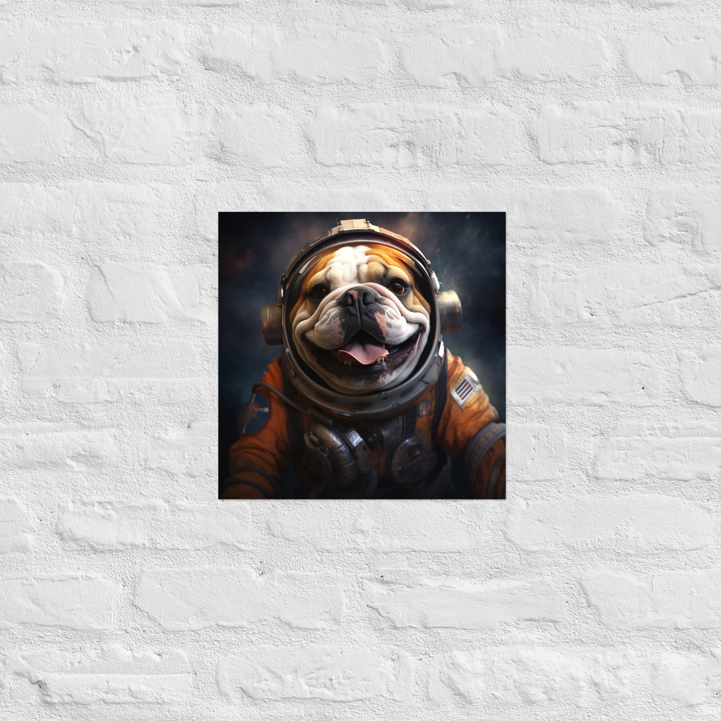 Bulldog Astronaut Poster