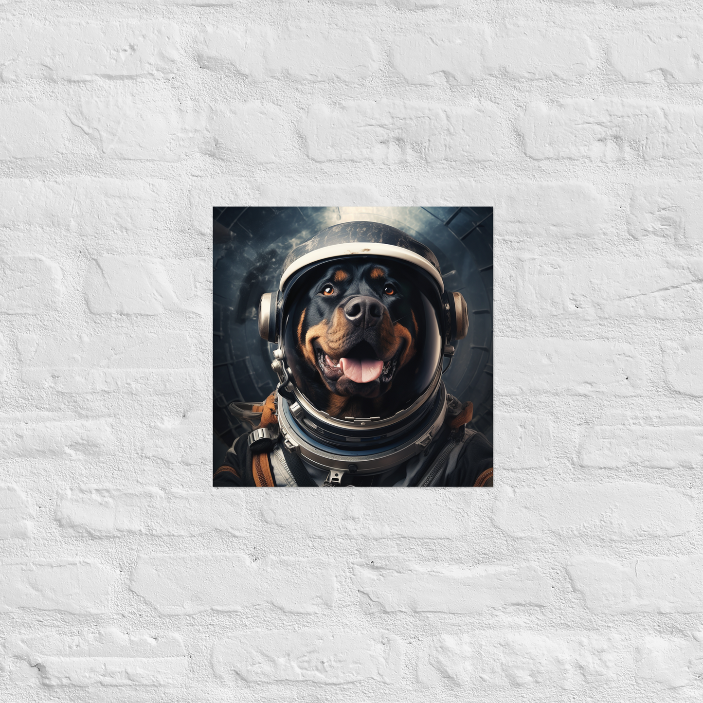 Rottweiler Astronaut Poster