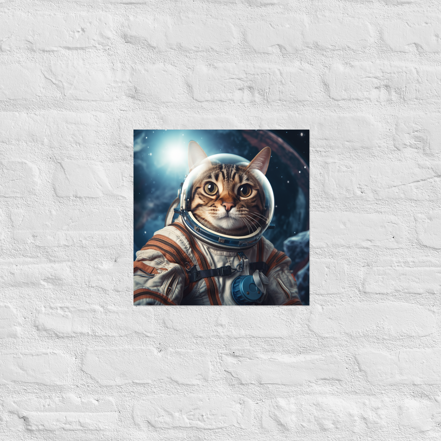 Domestic Shorthair Astronaut Poster