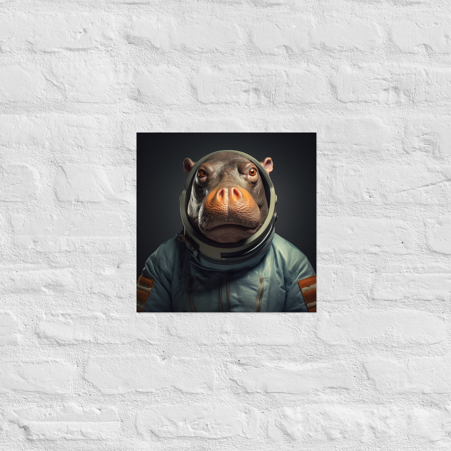 Hippo Astronaut Poster