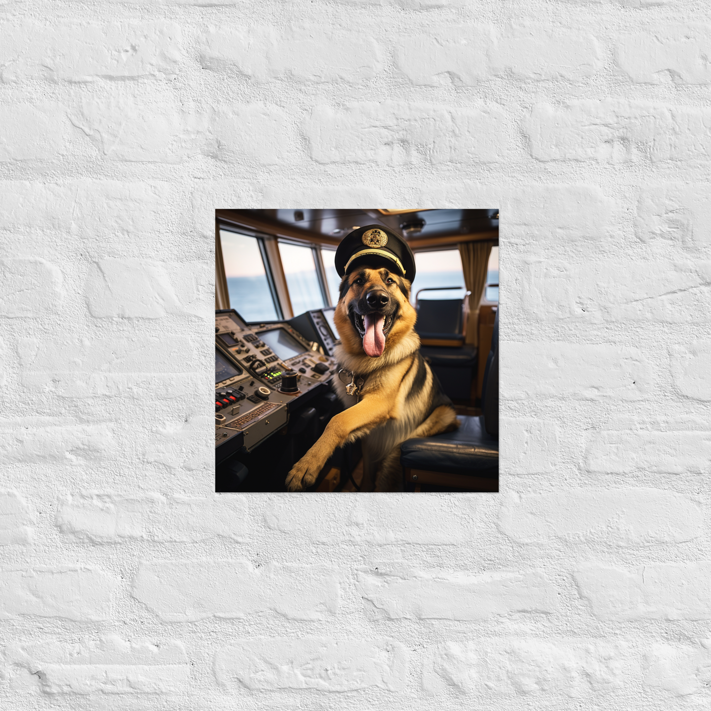 German Shepherd CruiseShipCaptain Poster