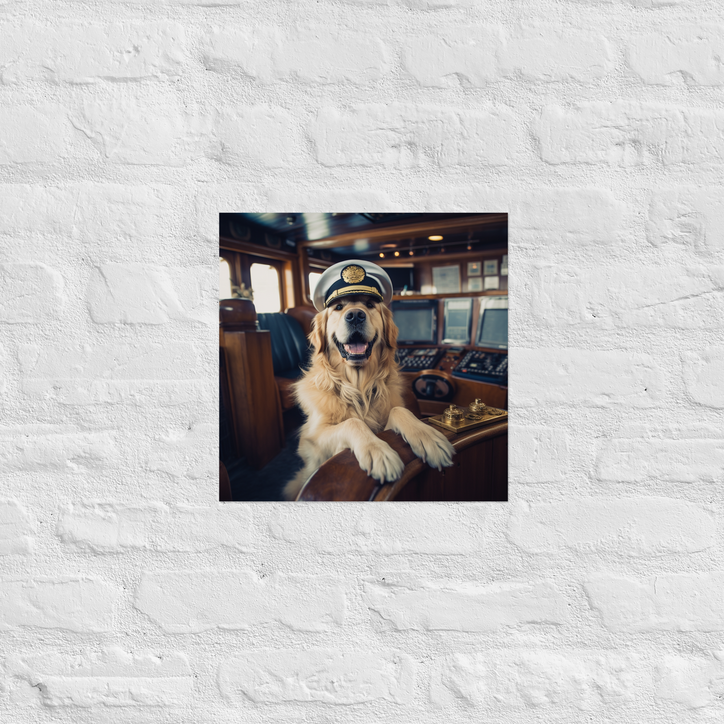 Golden Retriever CruiseShipCaptain Poster