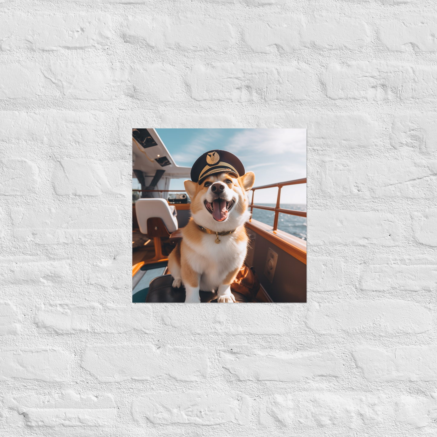 Pembroke Welsh Corgi CruiseShipCaptain Poster