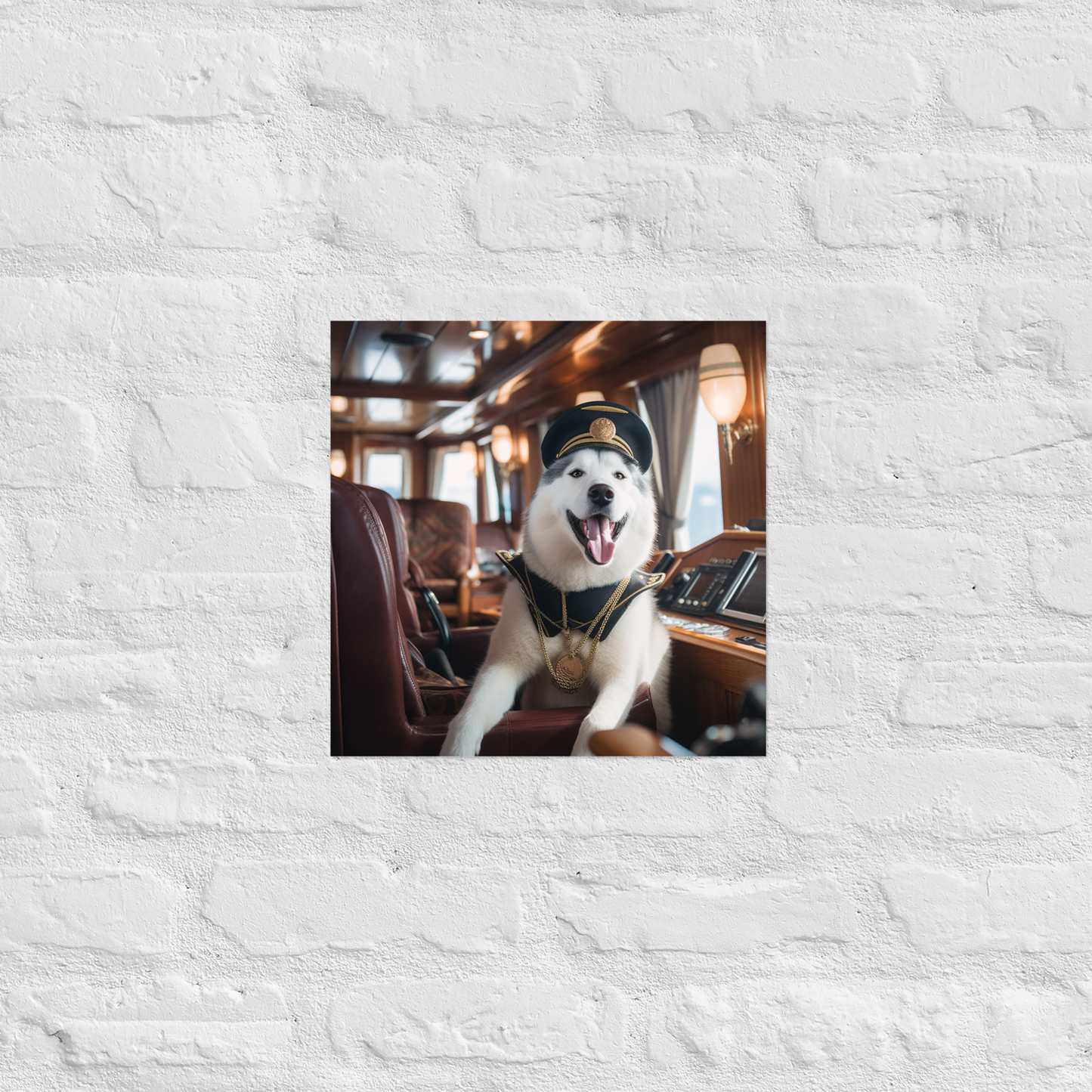 Siberian Husky CruiseShipCaptain Poster