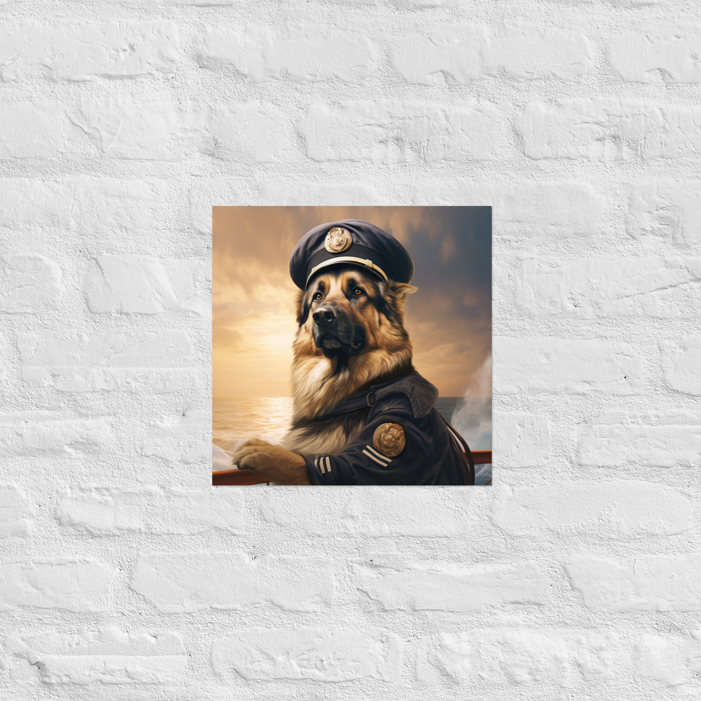 German Shepherd NavyOfficer Poster