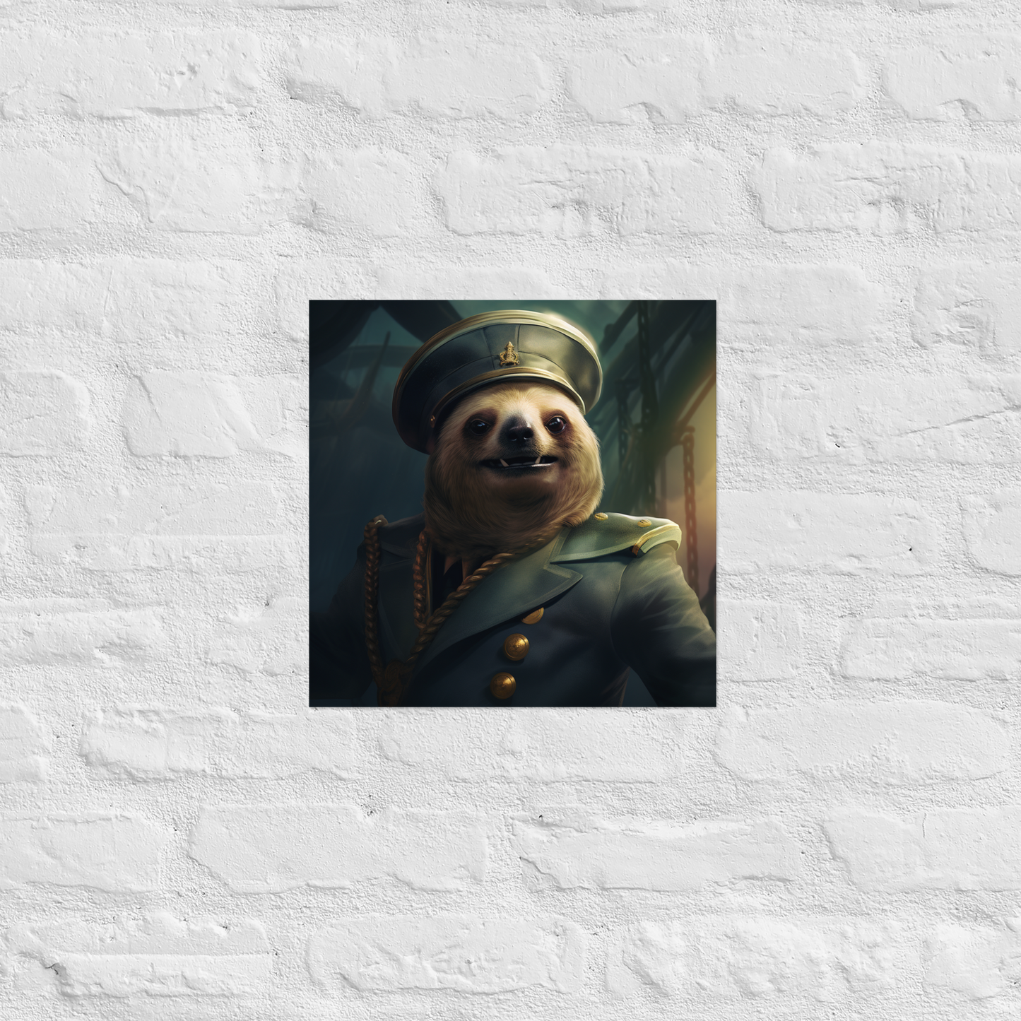 Sloth NavyOfficer Poster