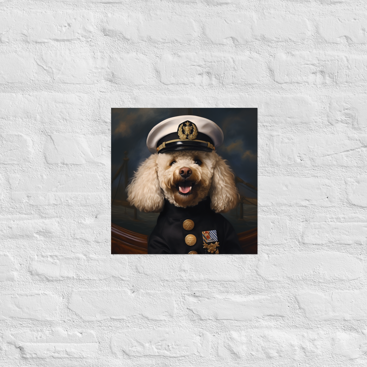 Poodle NavyOfficer Poster