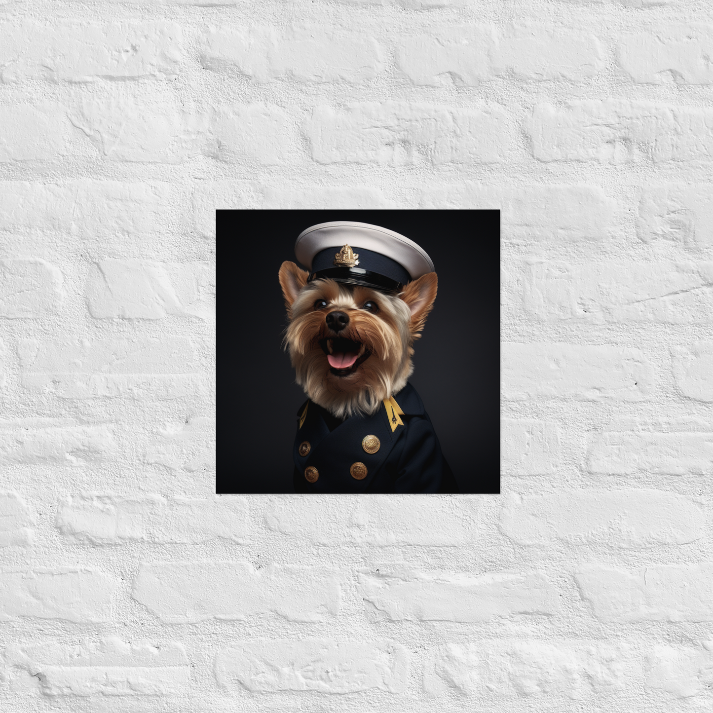 Yorkshire Terrier NavyOfficer Poster