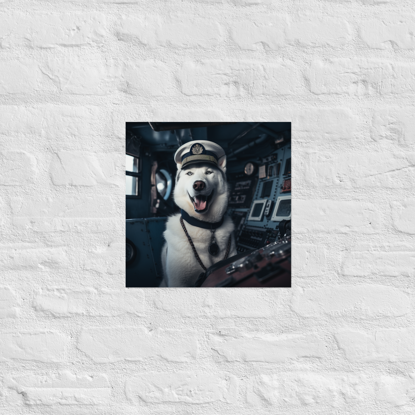 Siberian Husky NavyOfficer Poster