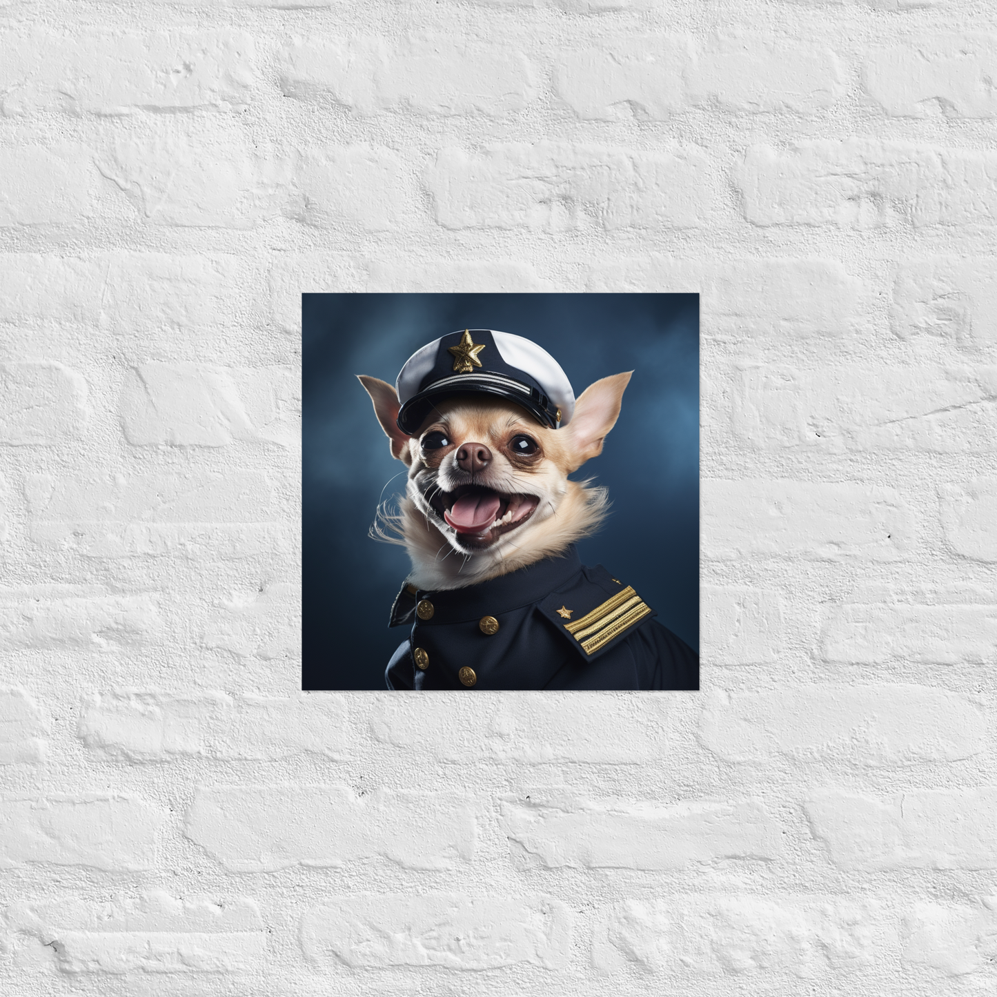 Chihuahua NavyOfficer Poster