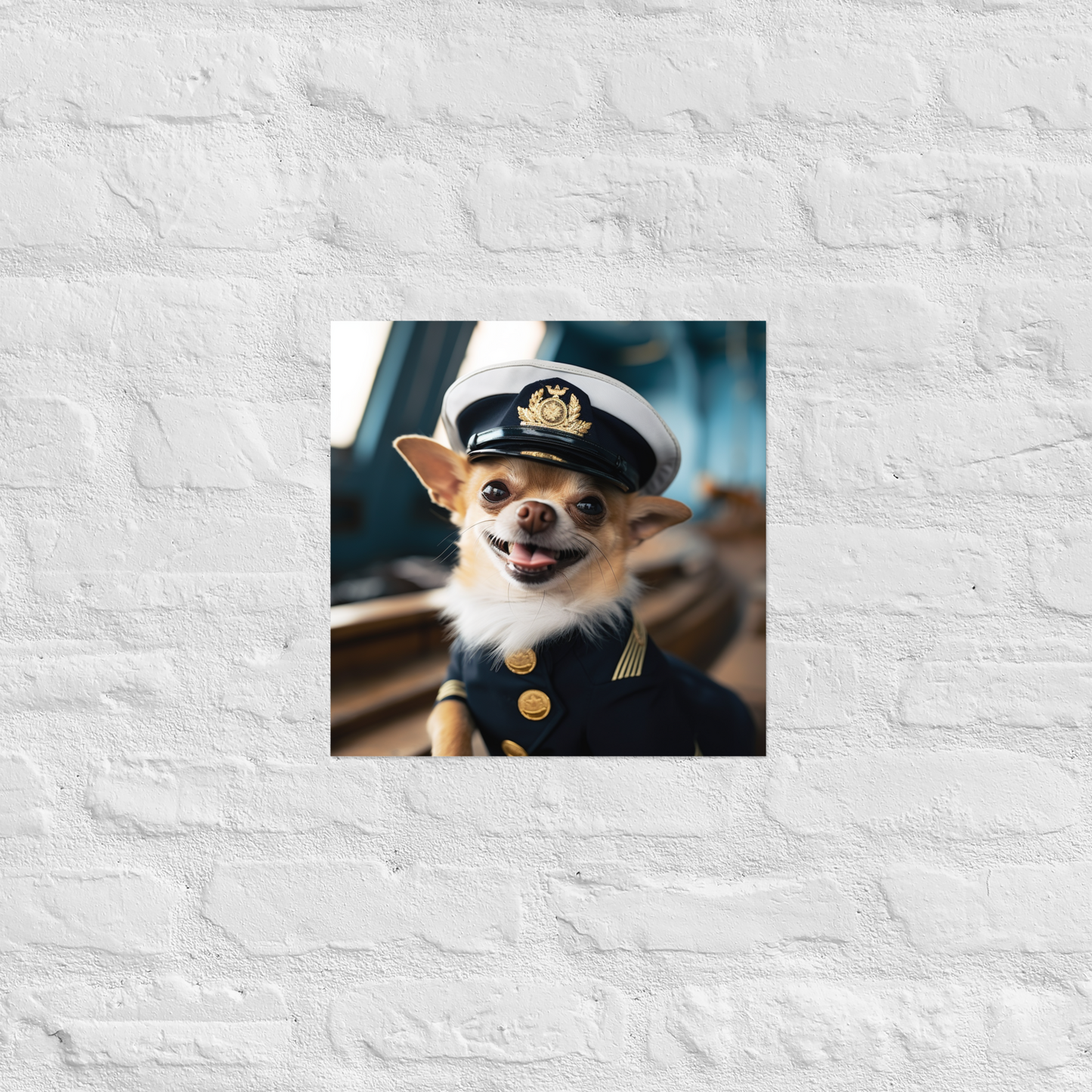 Chihuahua NavyOfficer Poster