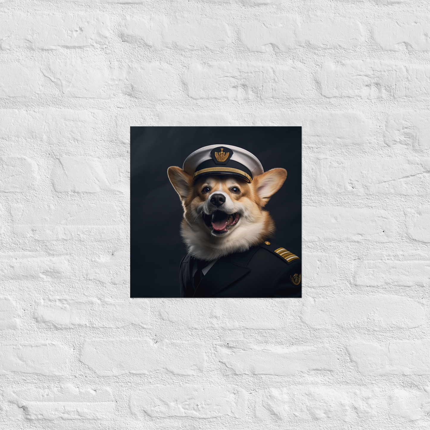 Pembroke Welsh Corgi NavyOfficer Poster