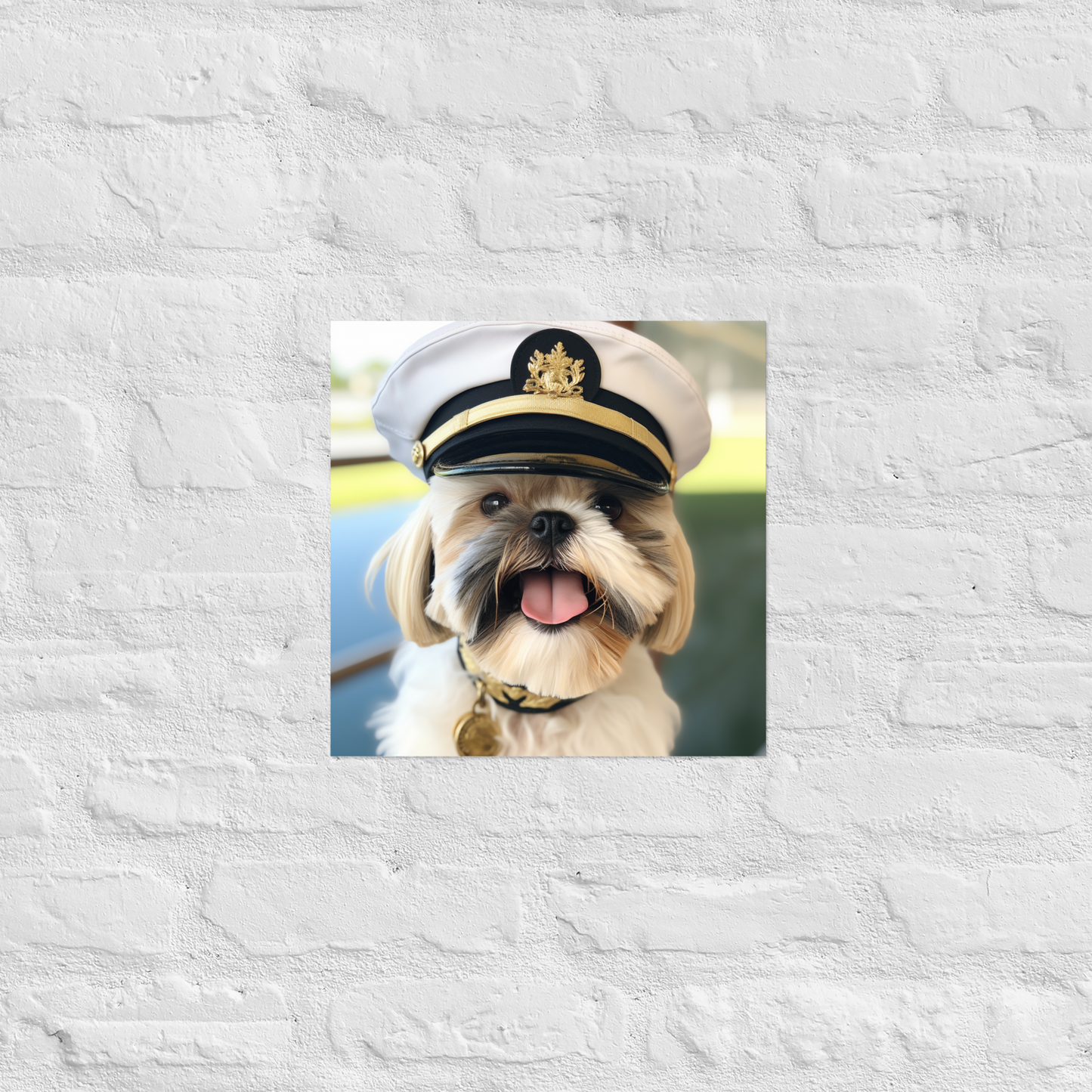 Shih Tzu NavyOfficer Poster