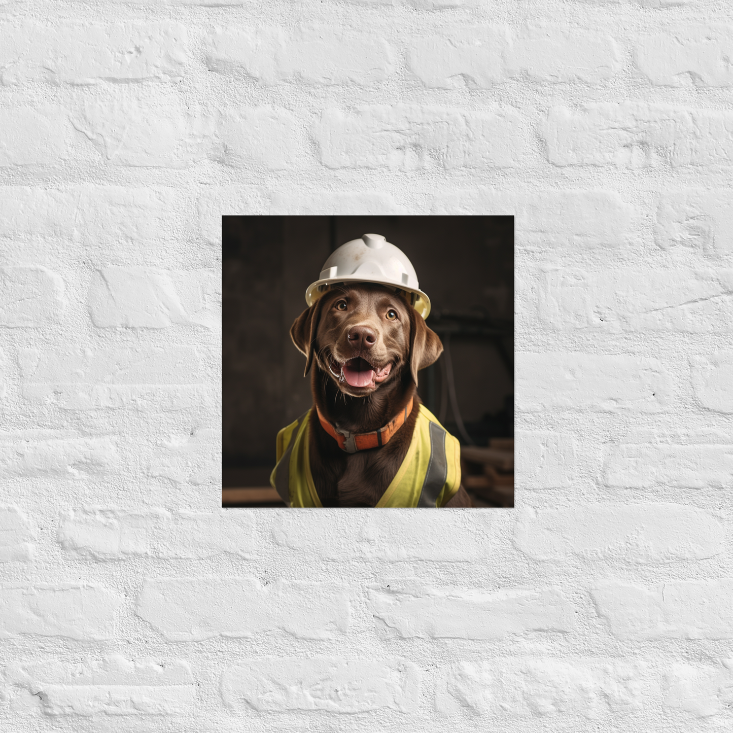 Labrador Retriever ConstructionWorker Poster