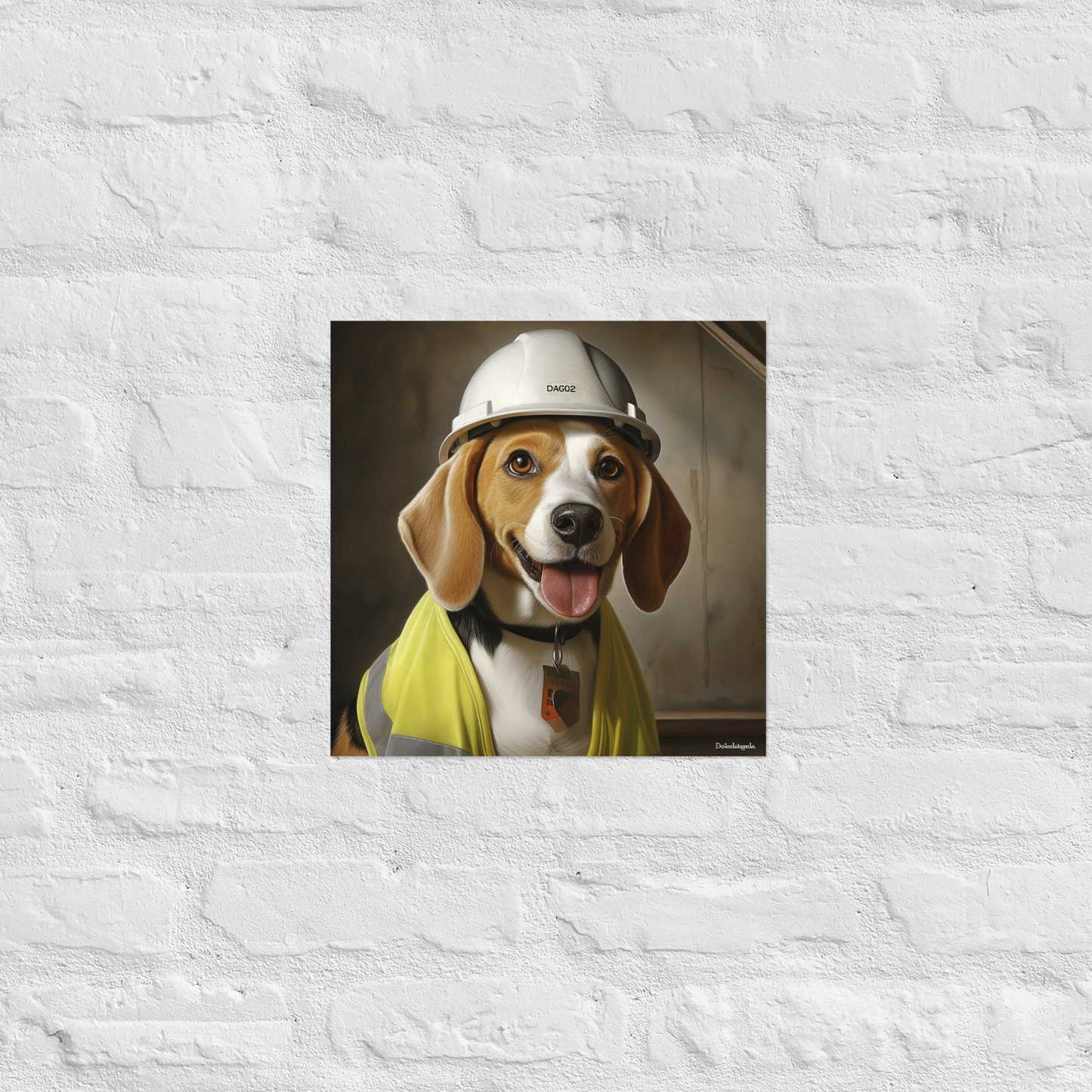 Beagle ConstructionWorker Poster