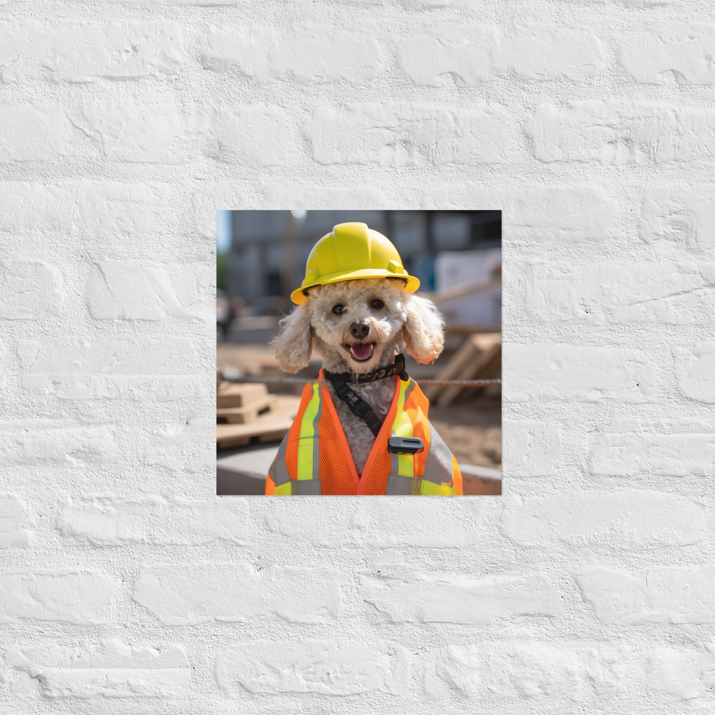 Poodle ConstructionWorker Poster