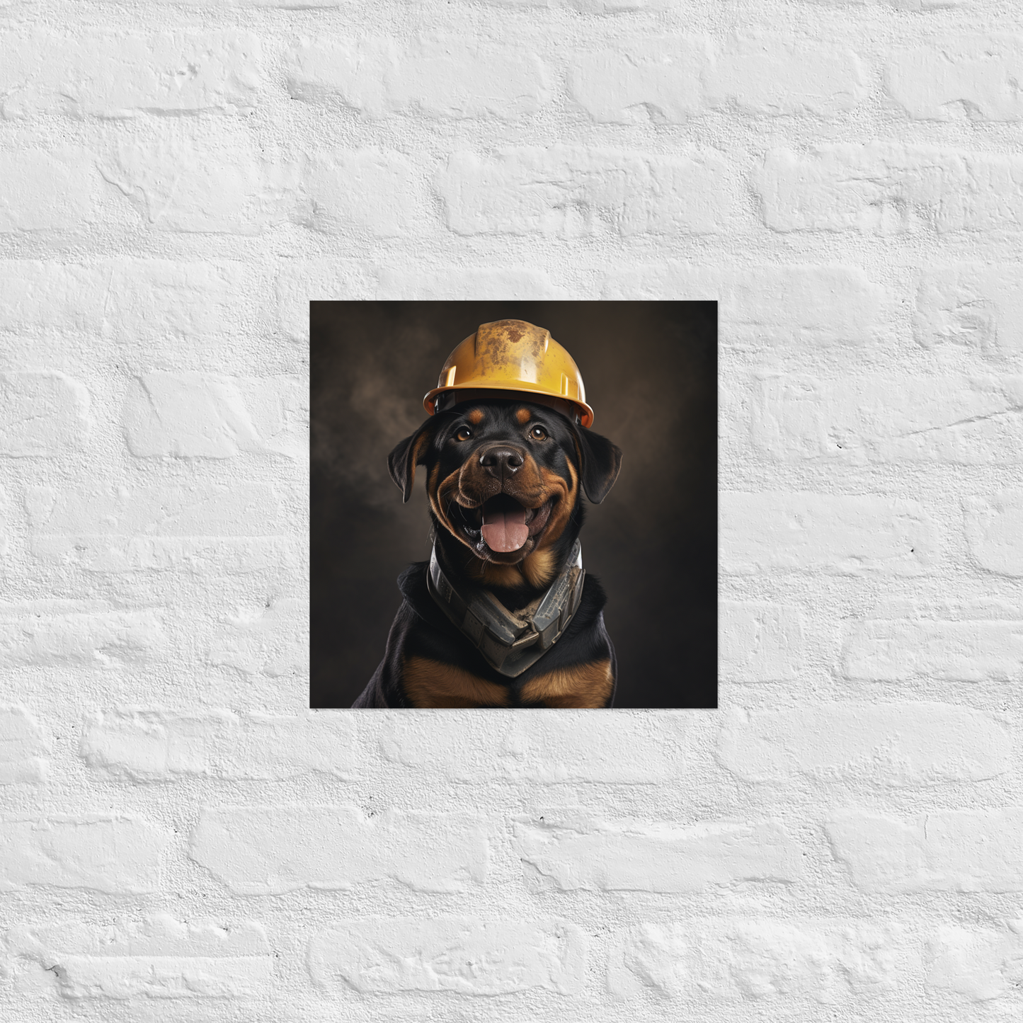 Rottweiler ConstructionWorker Poster