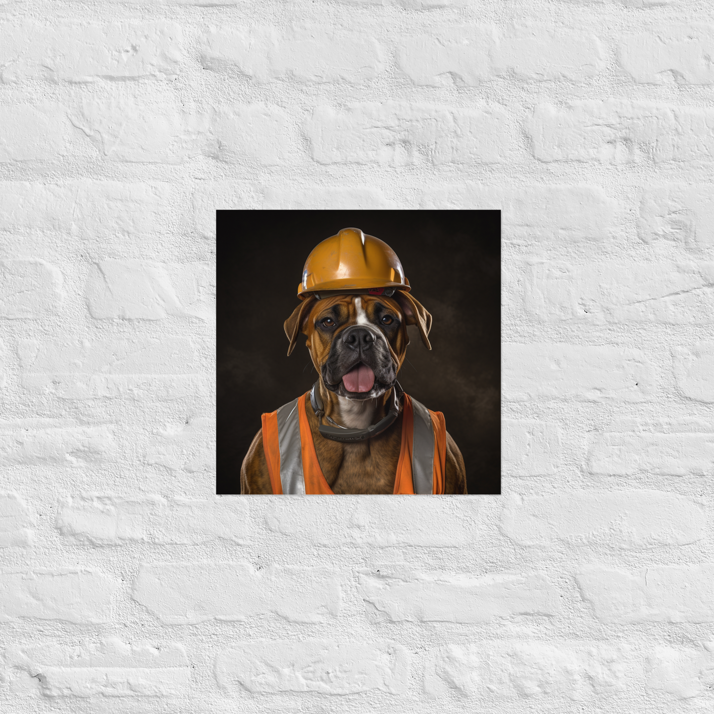 Boxer ConstructionWorker Poster