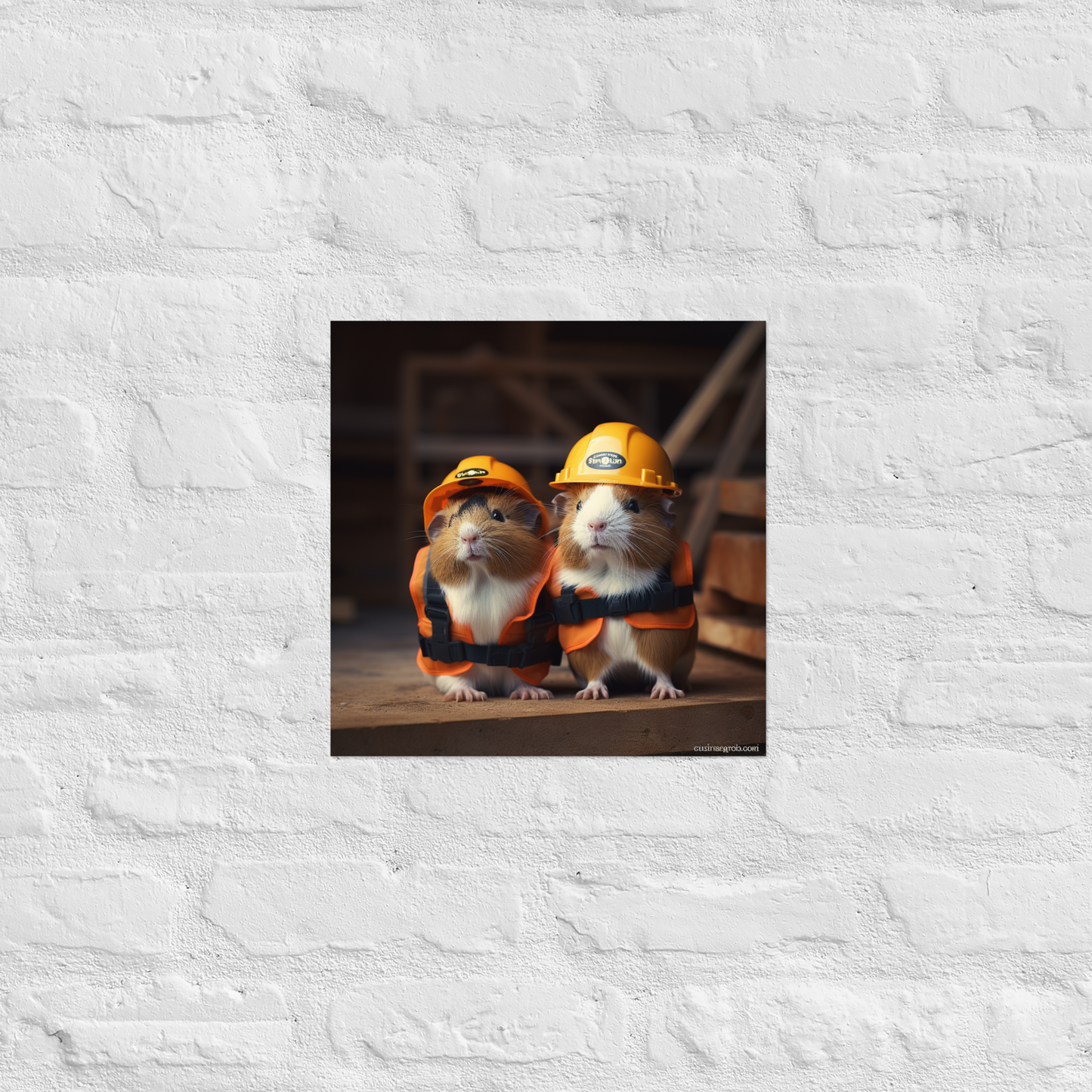 Guinea Pigs ConstructionWorker Poster