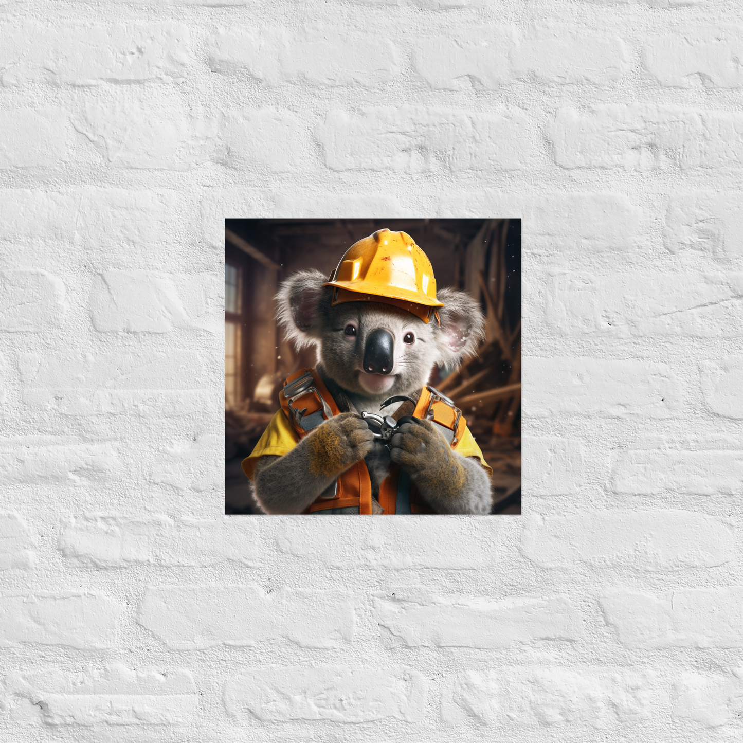 Koala ConstructionWorker Poster