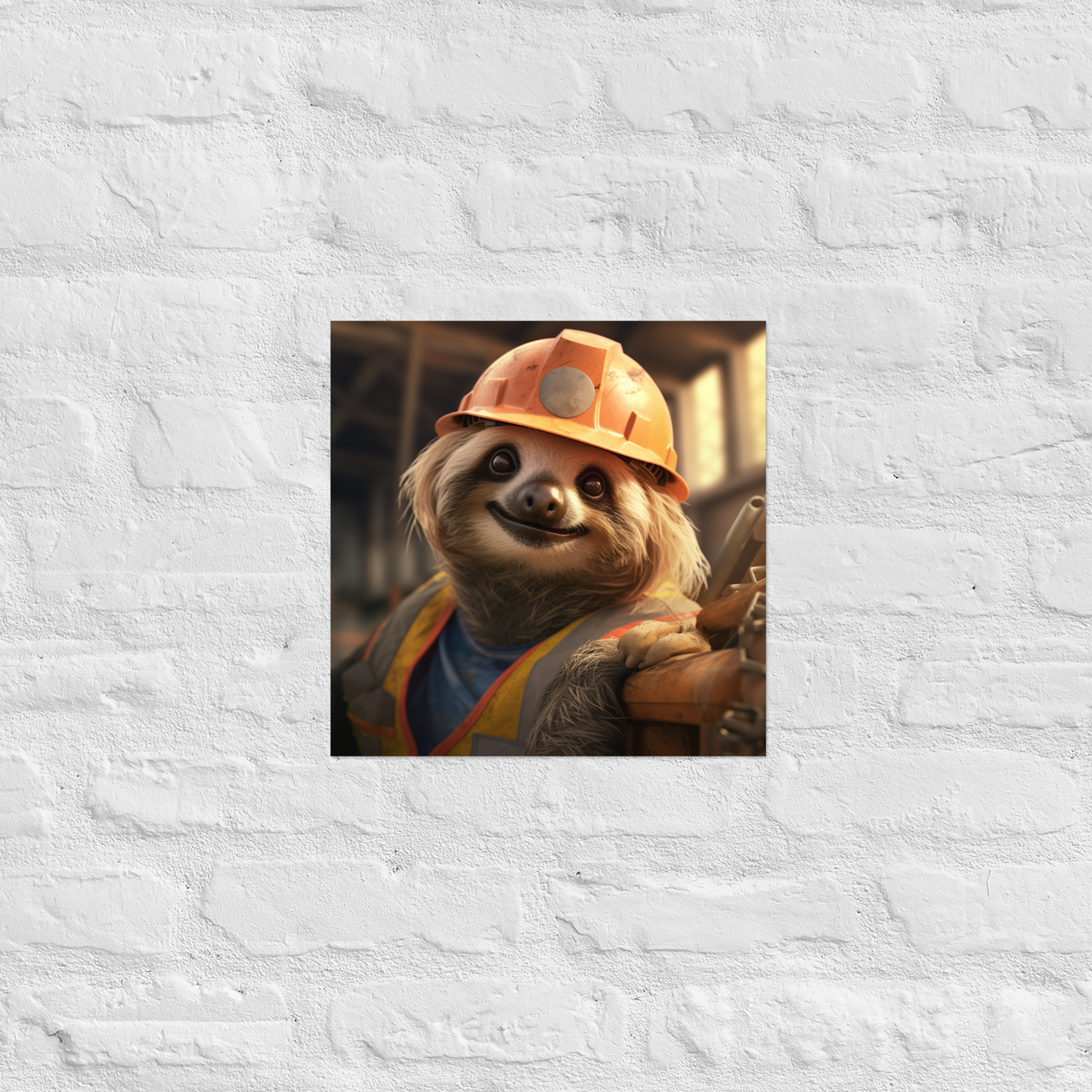 Sloth ConstructionWorker Poster