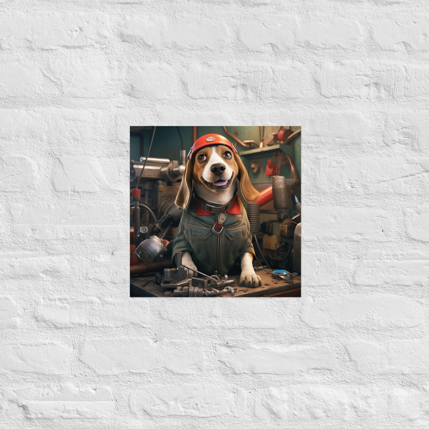 Beagle AutoMechanic Poster