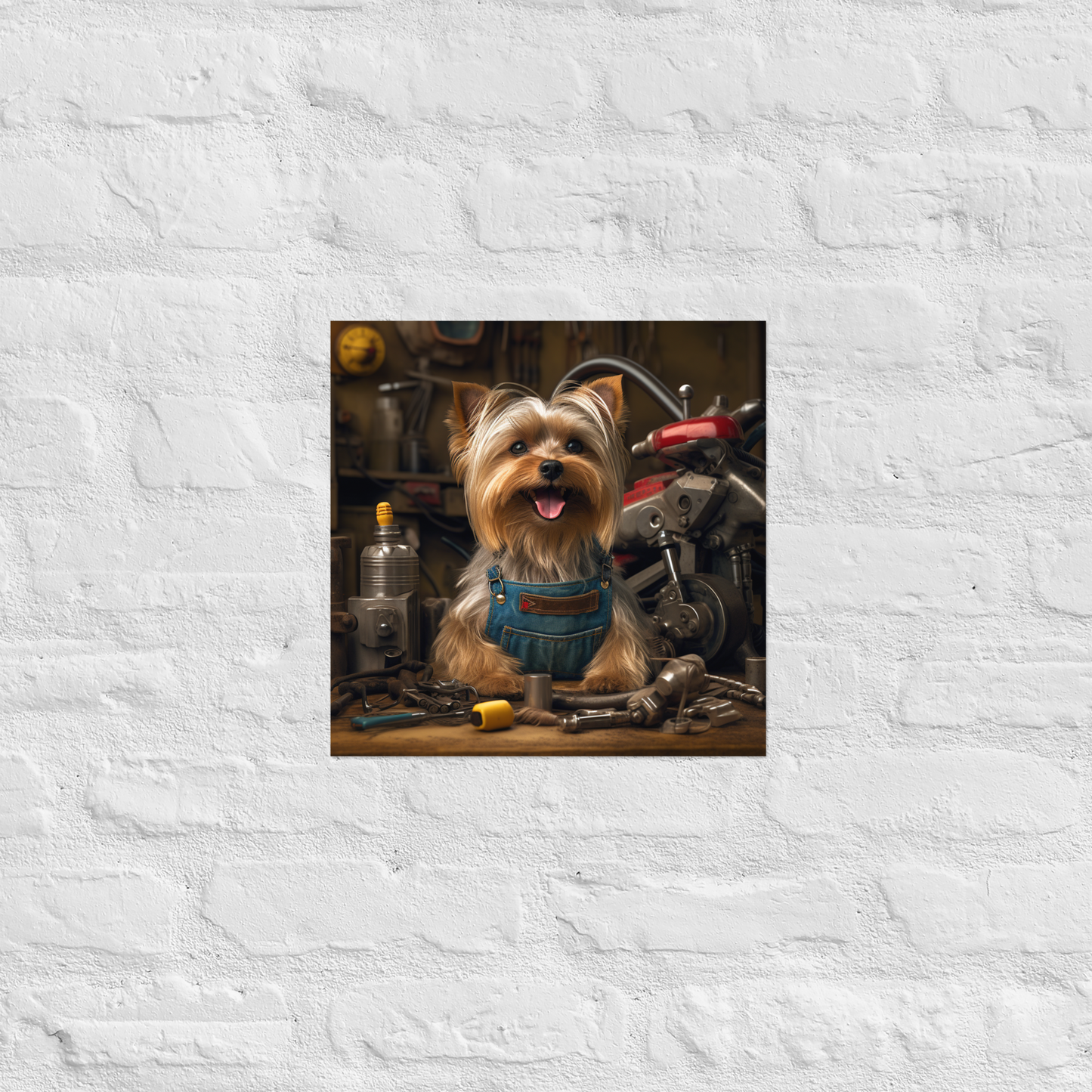 Yorkshire Terrier AutoMechanic Poster