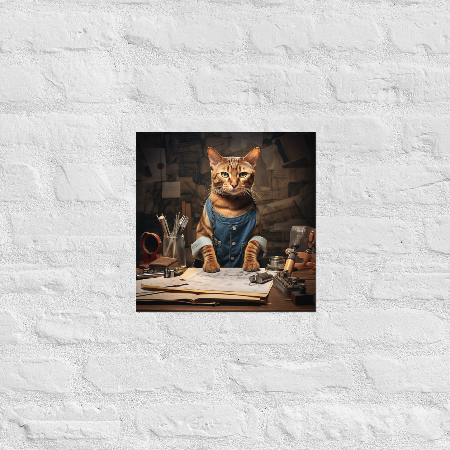 Domestic Shorthair AutoMechanic Poster