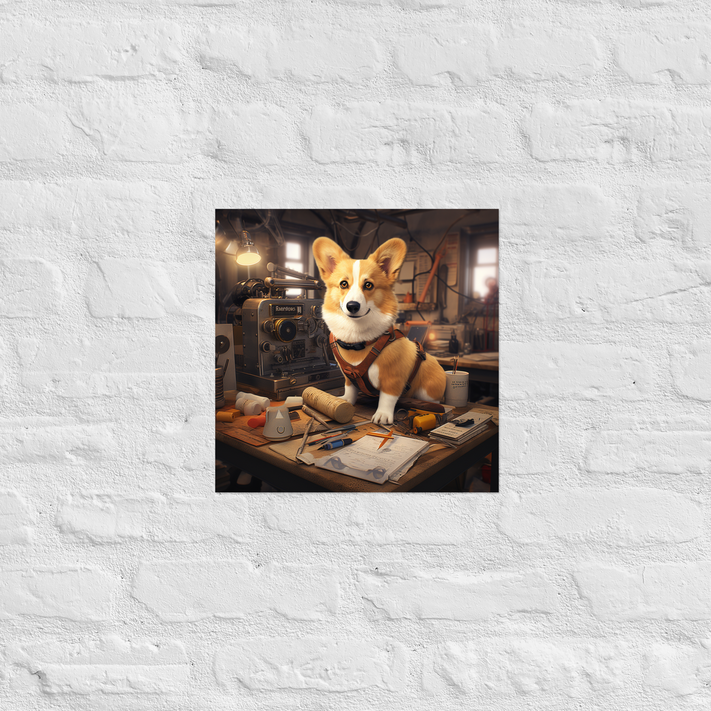 Pembroke Welsh Corgi AutoMechanic Poster