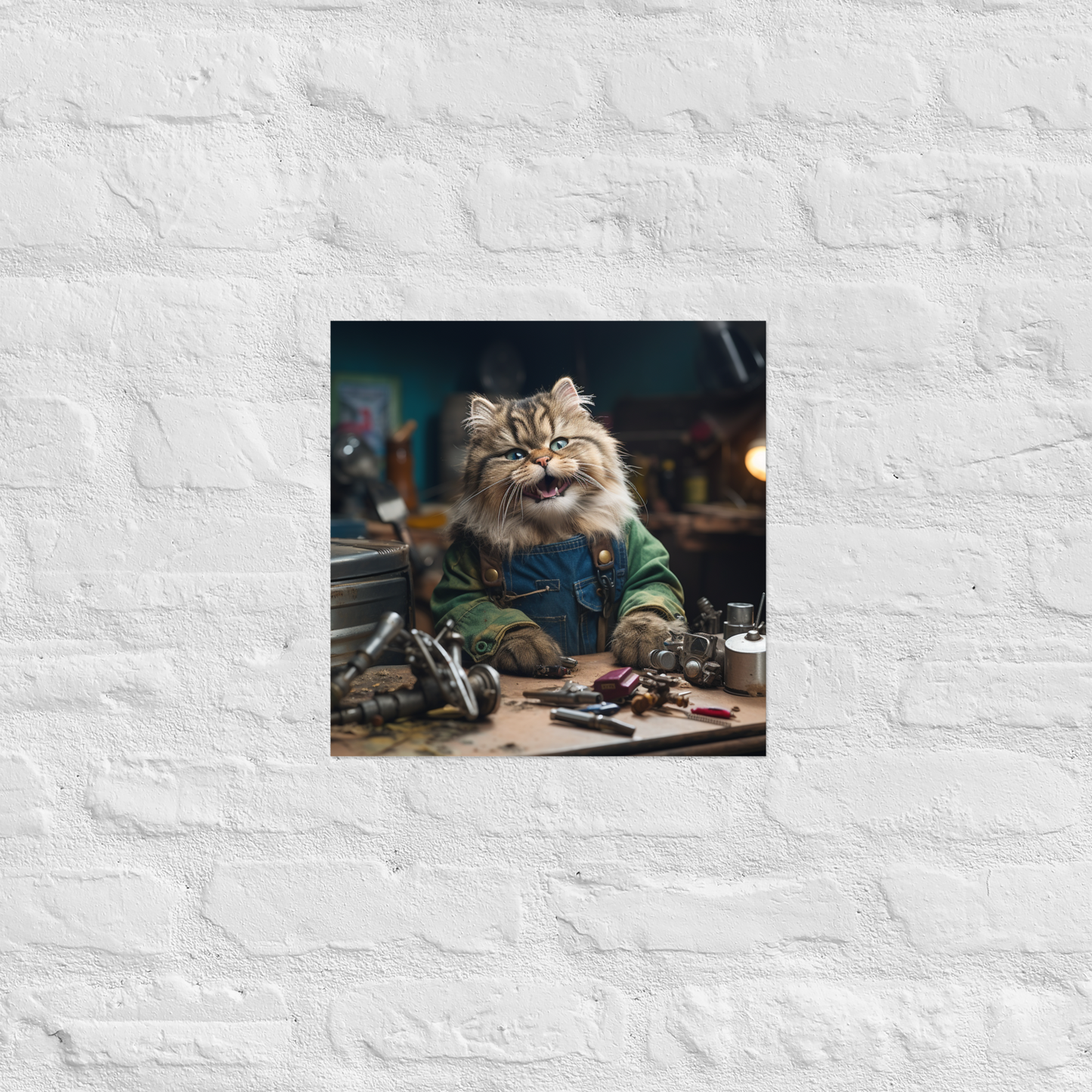 Maine Coon AutoMechanic Poster