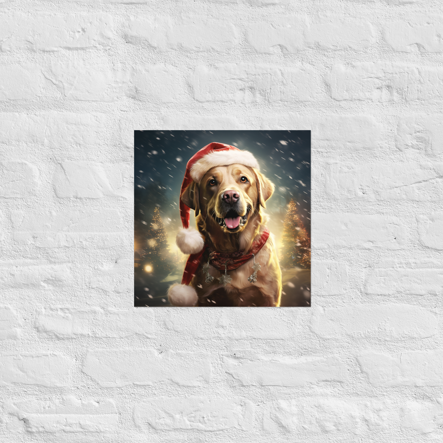 Labrador Retriever Christmas Poster