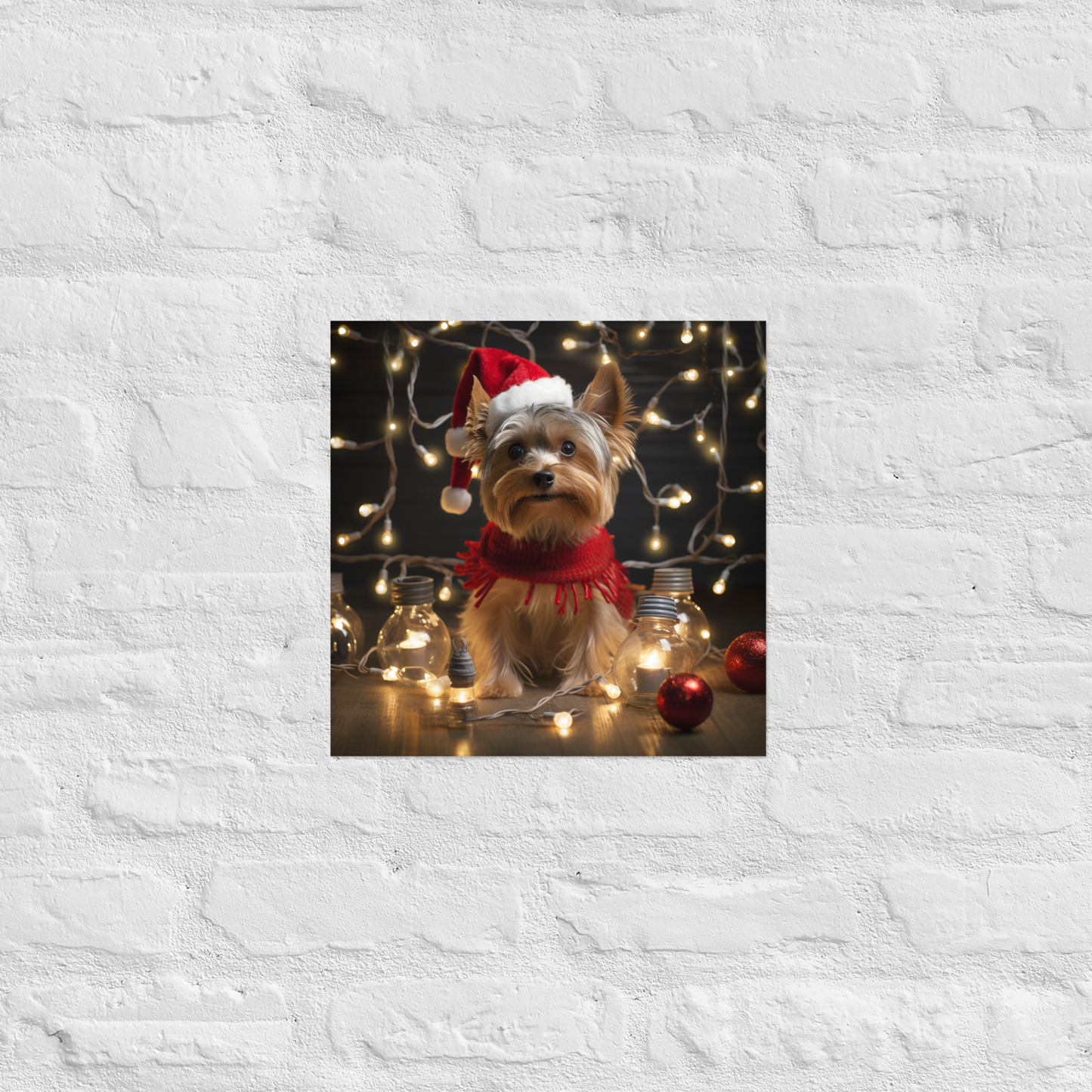 Yorkshire Terrier Christmas Poster