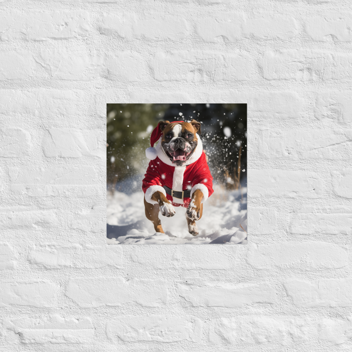 Boxer Christmas Poster