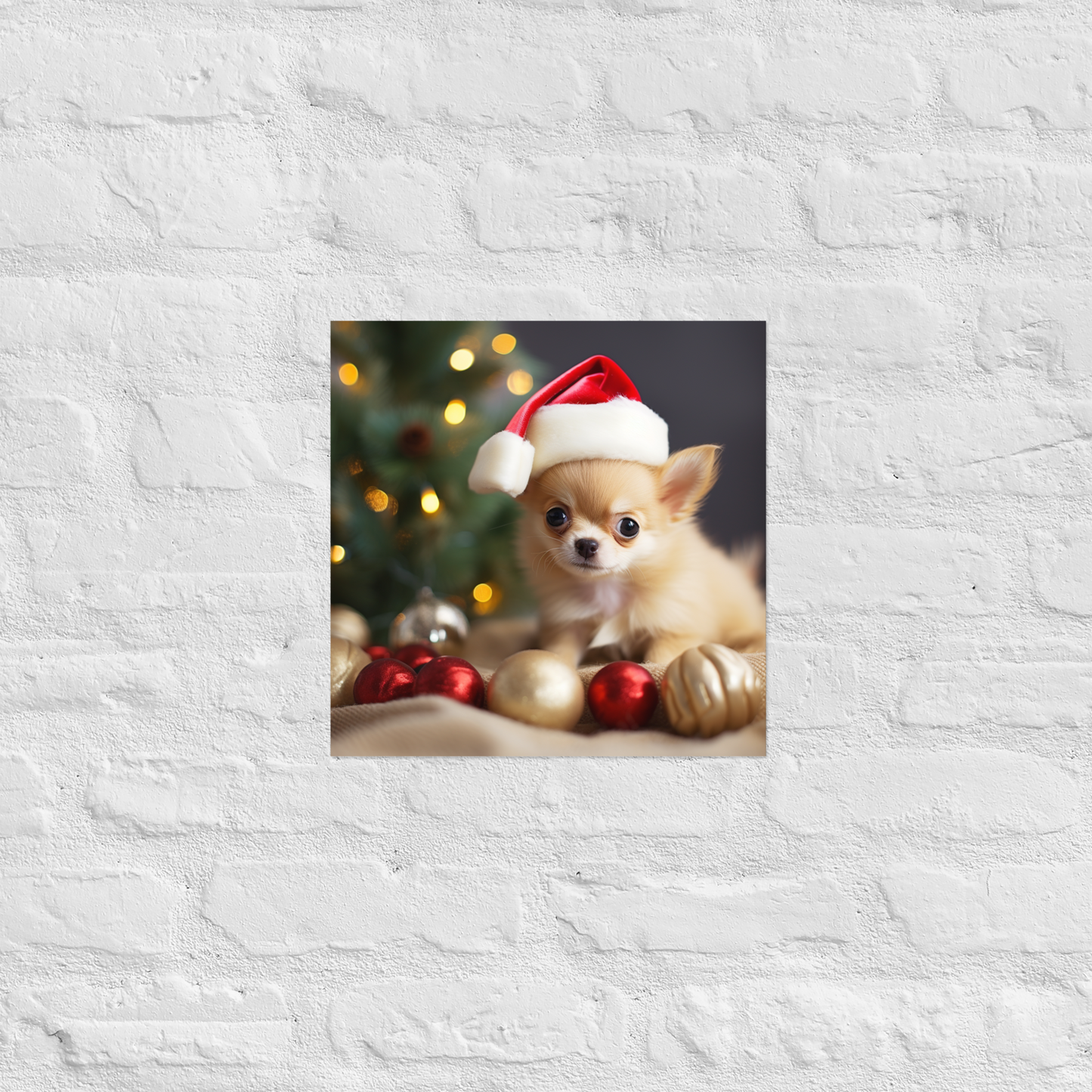 Chihuahua Christmas Poster