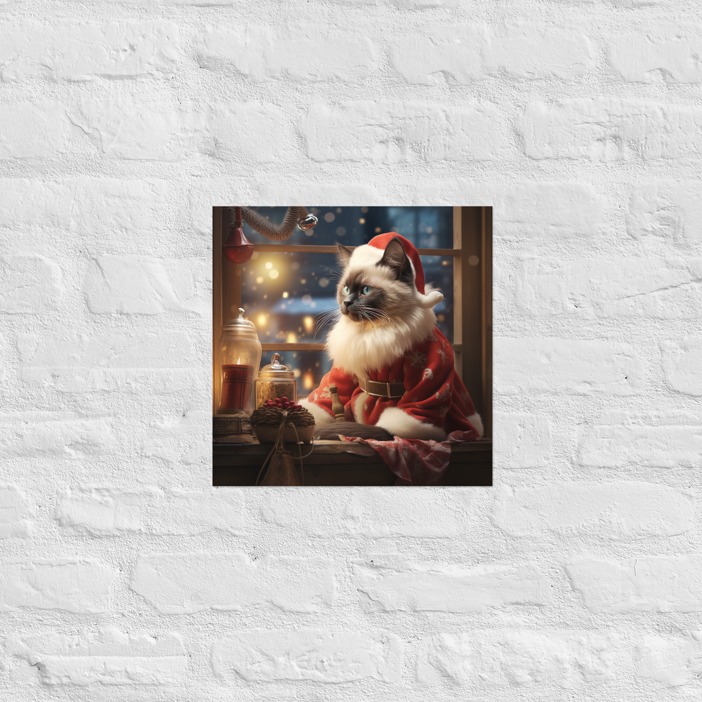 Siamese Christmas Poster