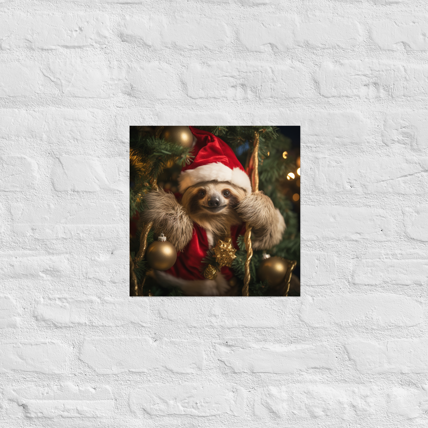 Sloth Christmas Poster