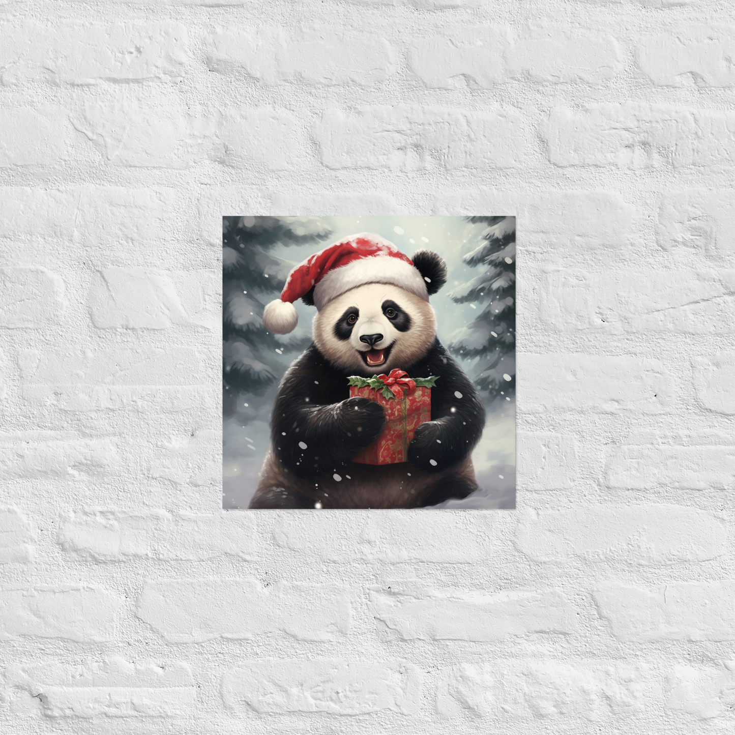 Panda Christmas Poster