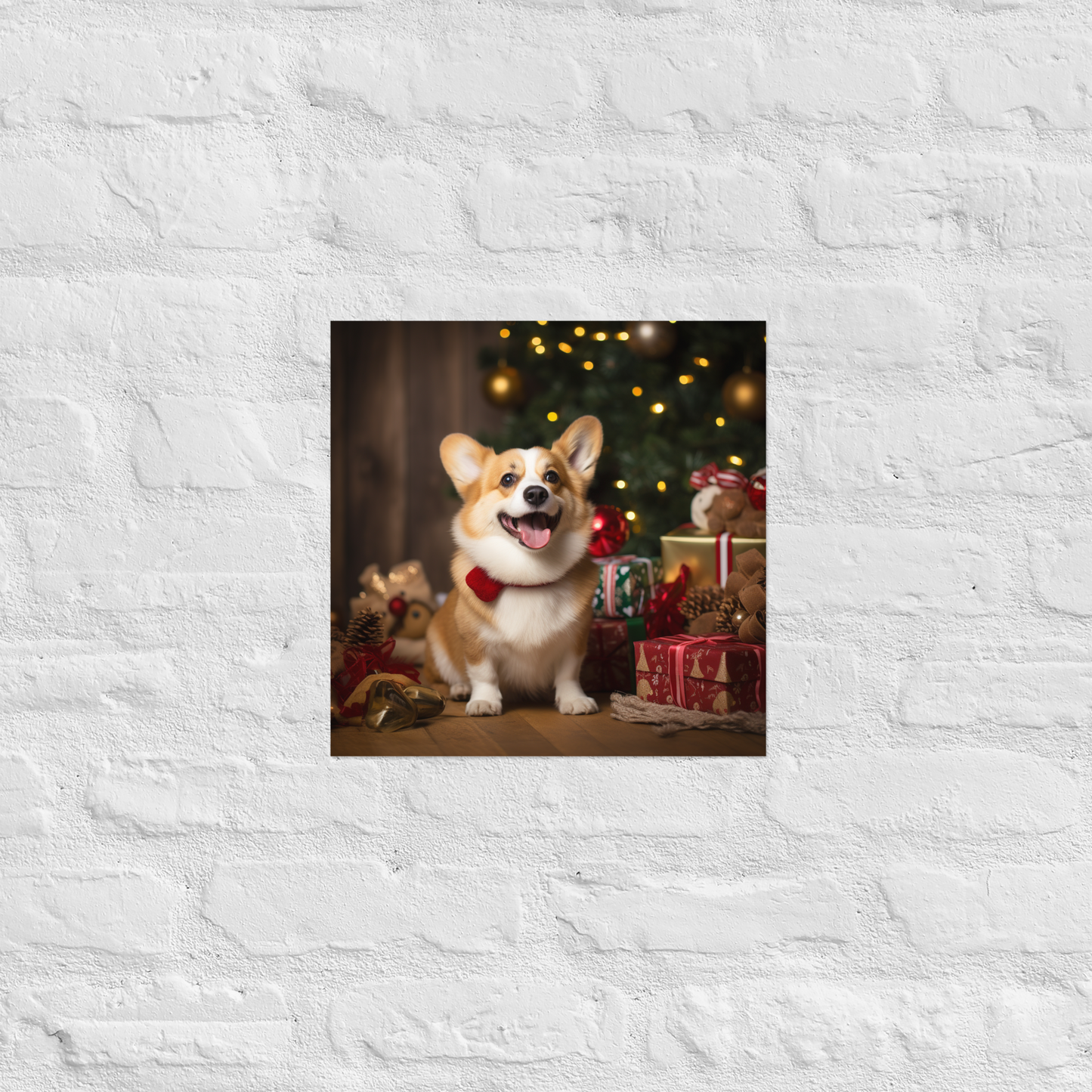 Pembroke Welsh Corgi Christmas Poster